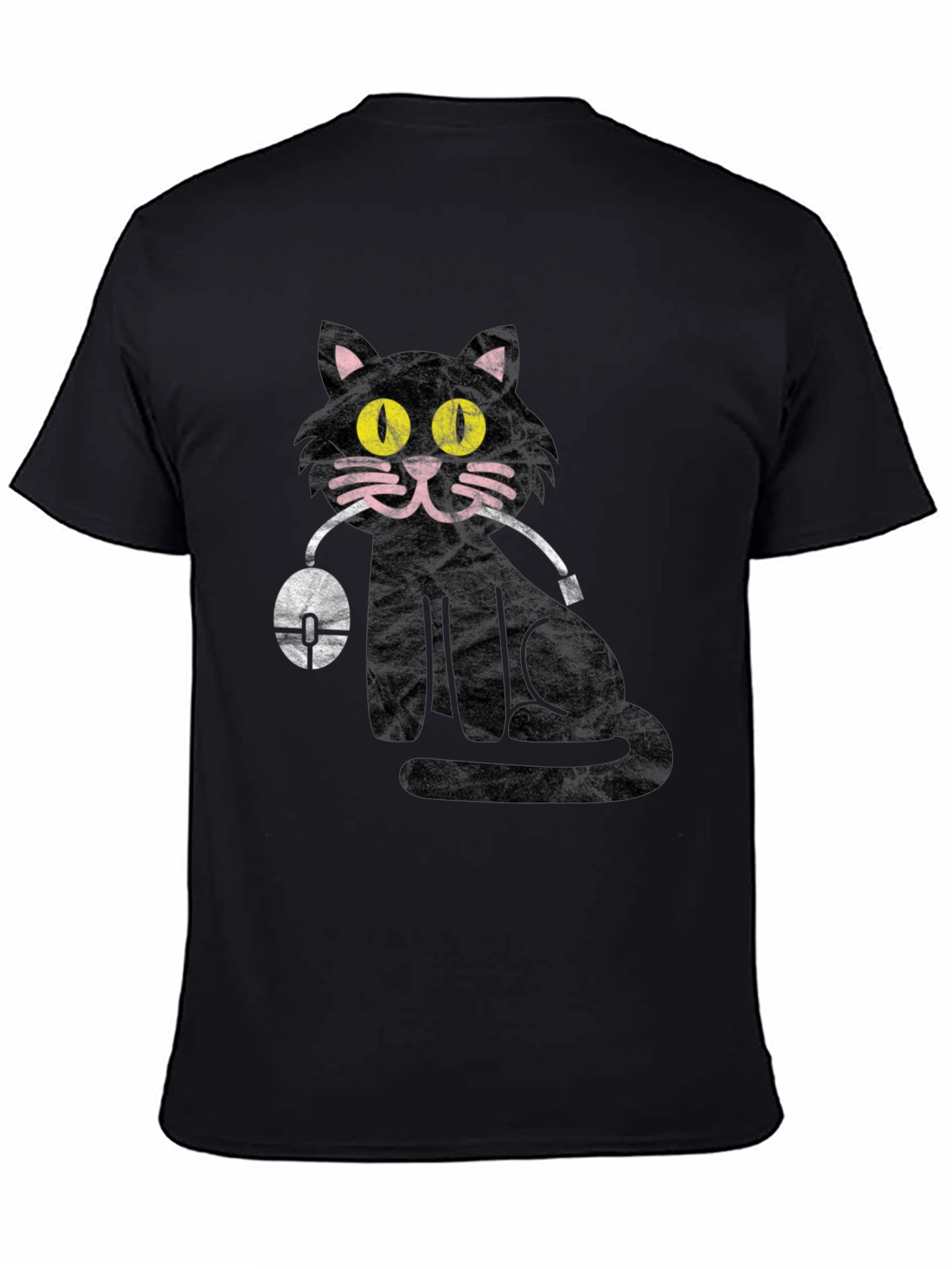 Black Cat Got Your Mouse Graphic Tee view 4