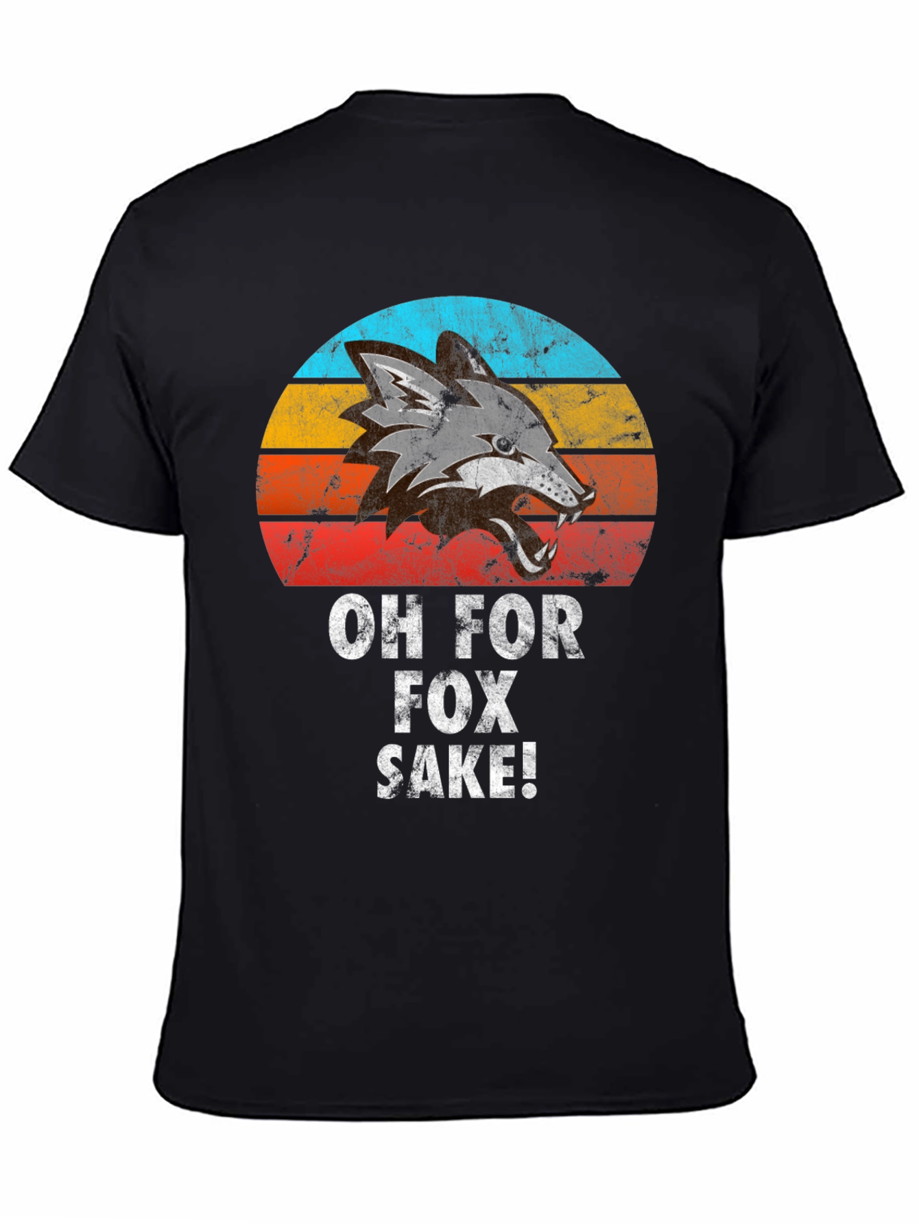 Black Oh For Fox Sake! Graphic Tee view 4