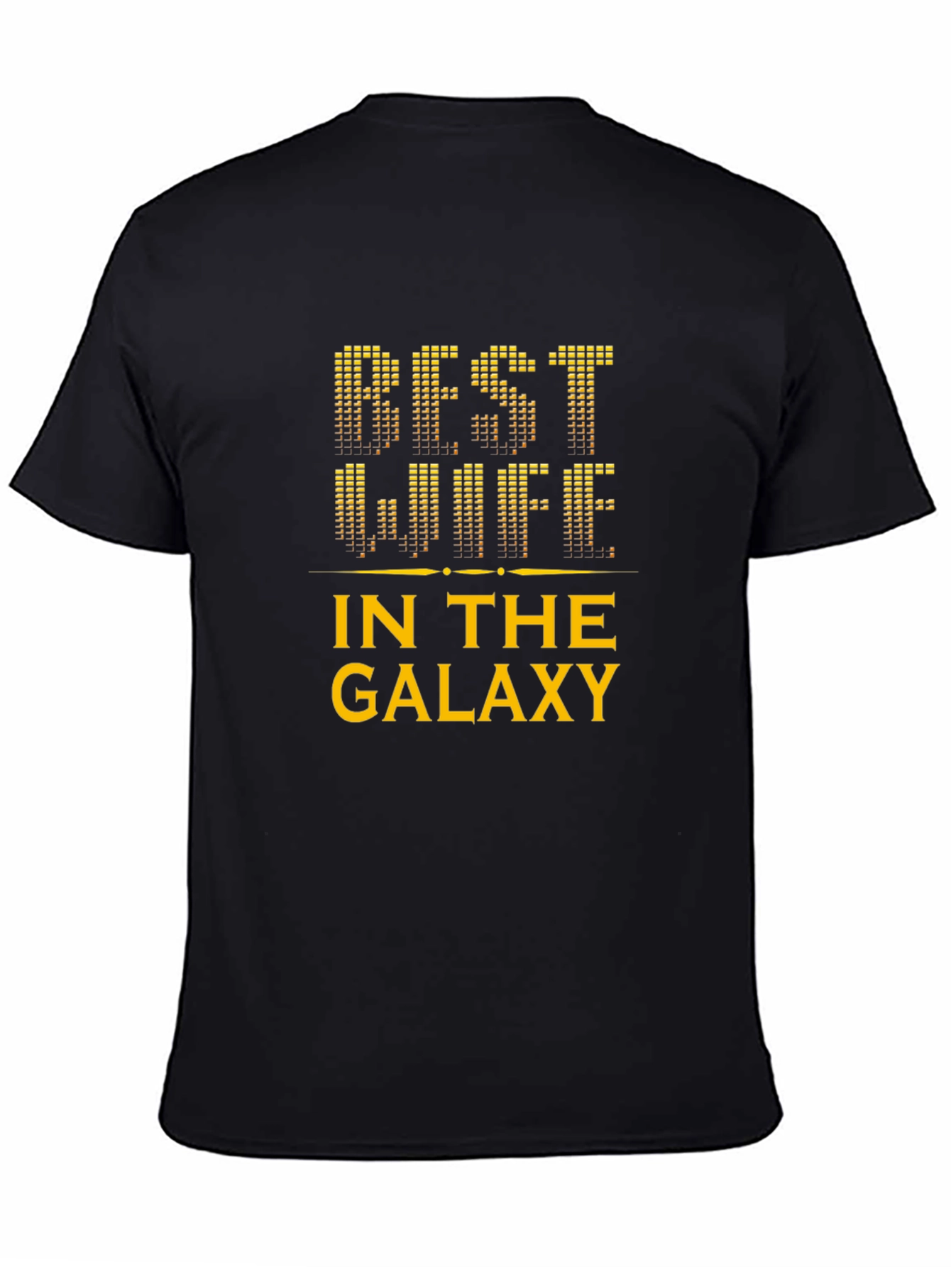 Black Best Wife in the Galaxy Black T-Shirt view 4
