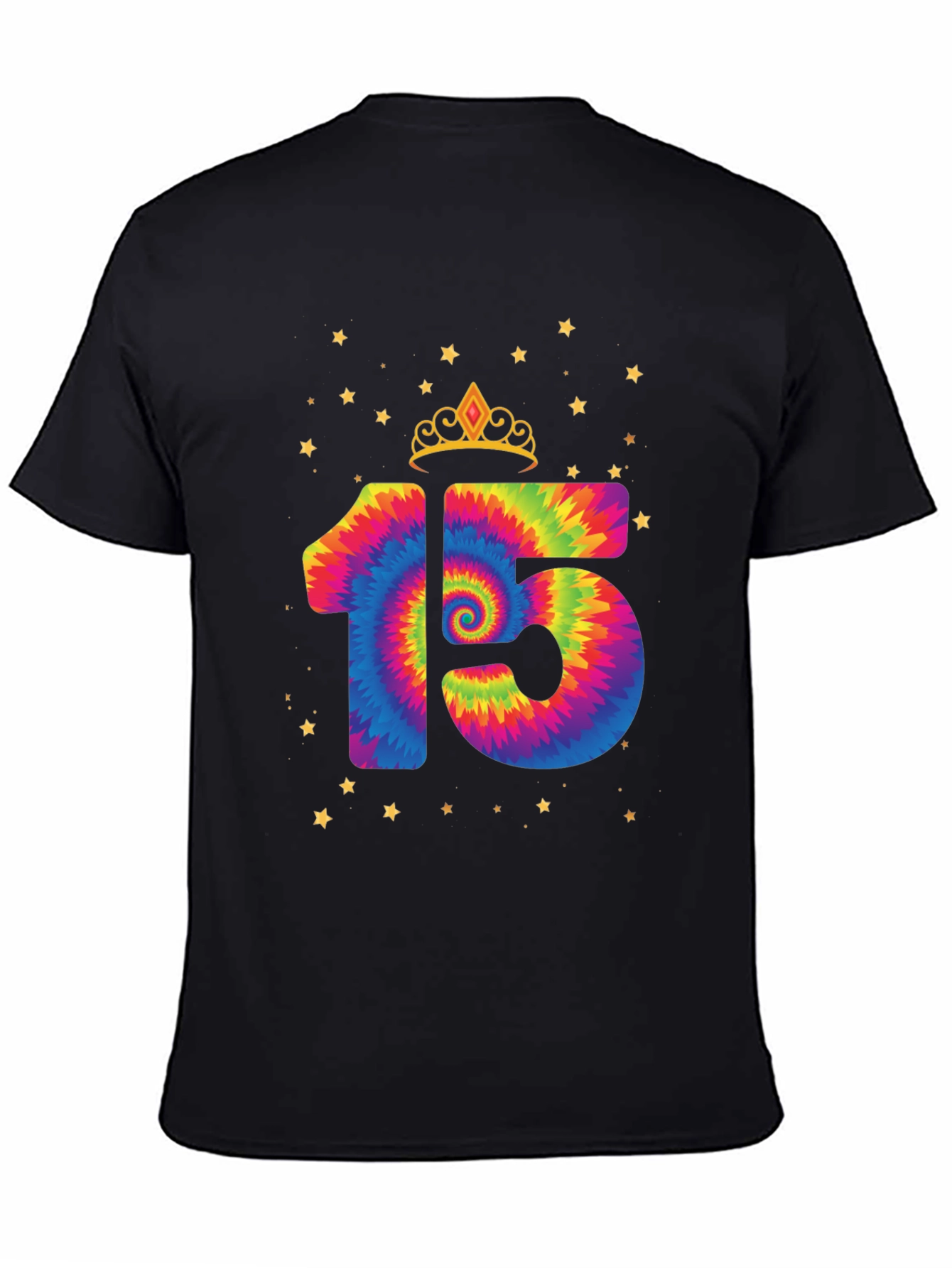 Tie Dye 15th Birthday T-Shirt - 4