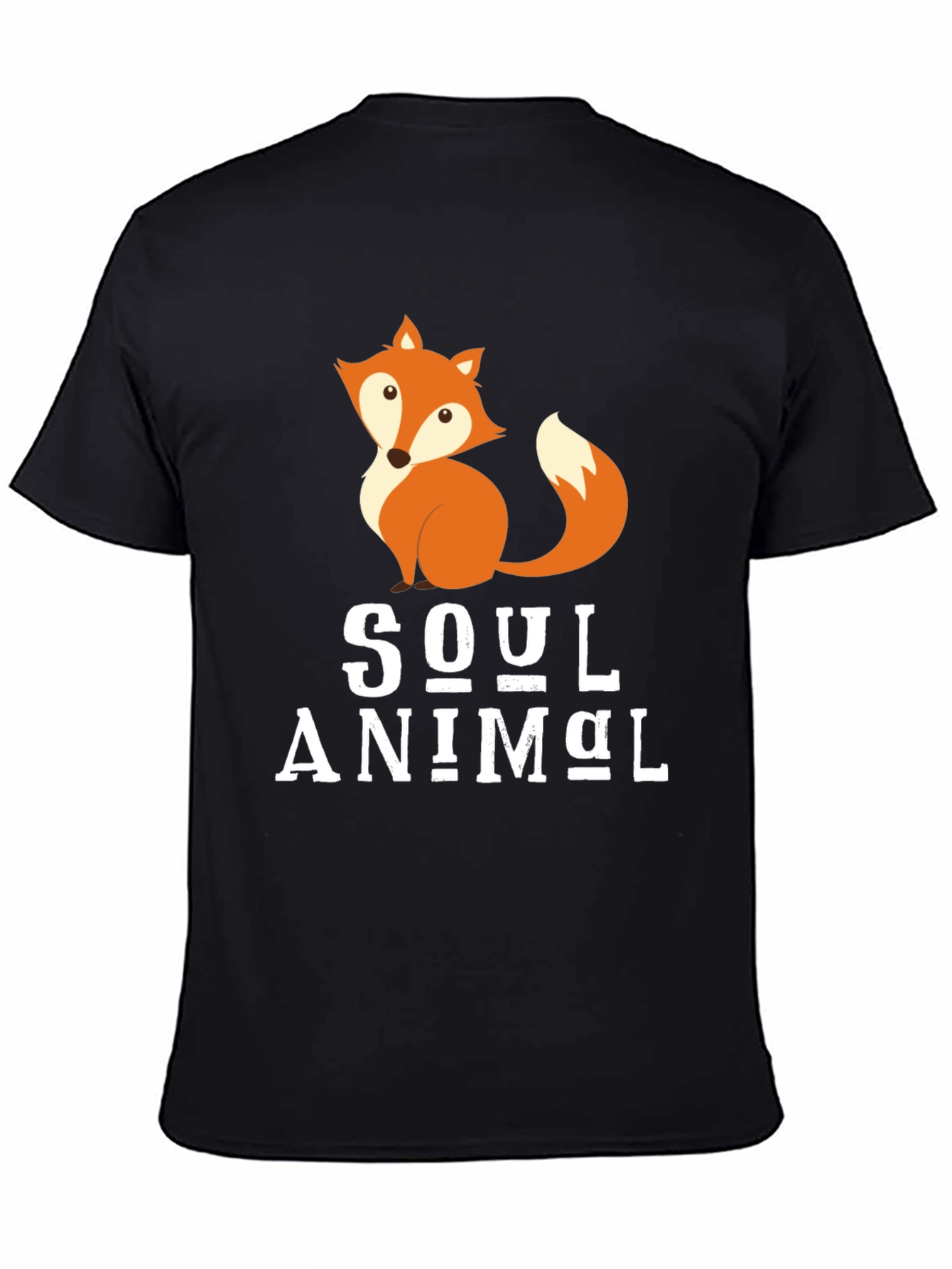 Black Soul Animal Fox Graphic Tee view 4