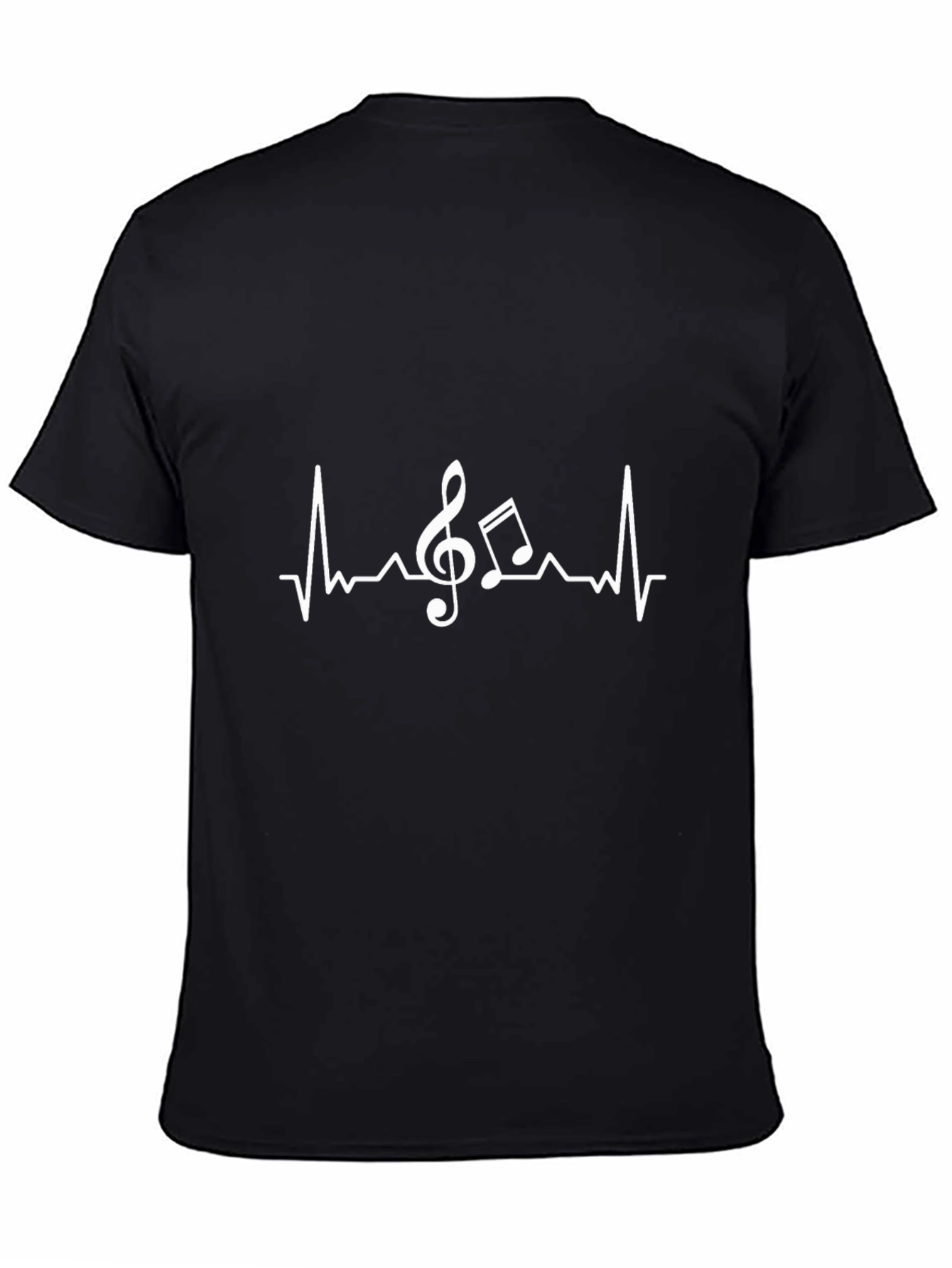 Black Music Lover Heartbeat T-Shirt view 4