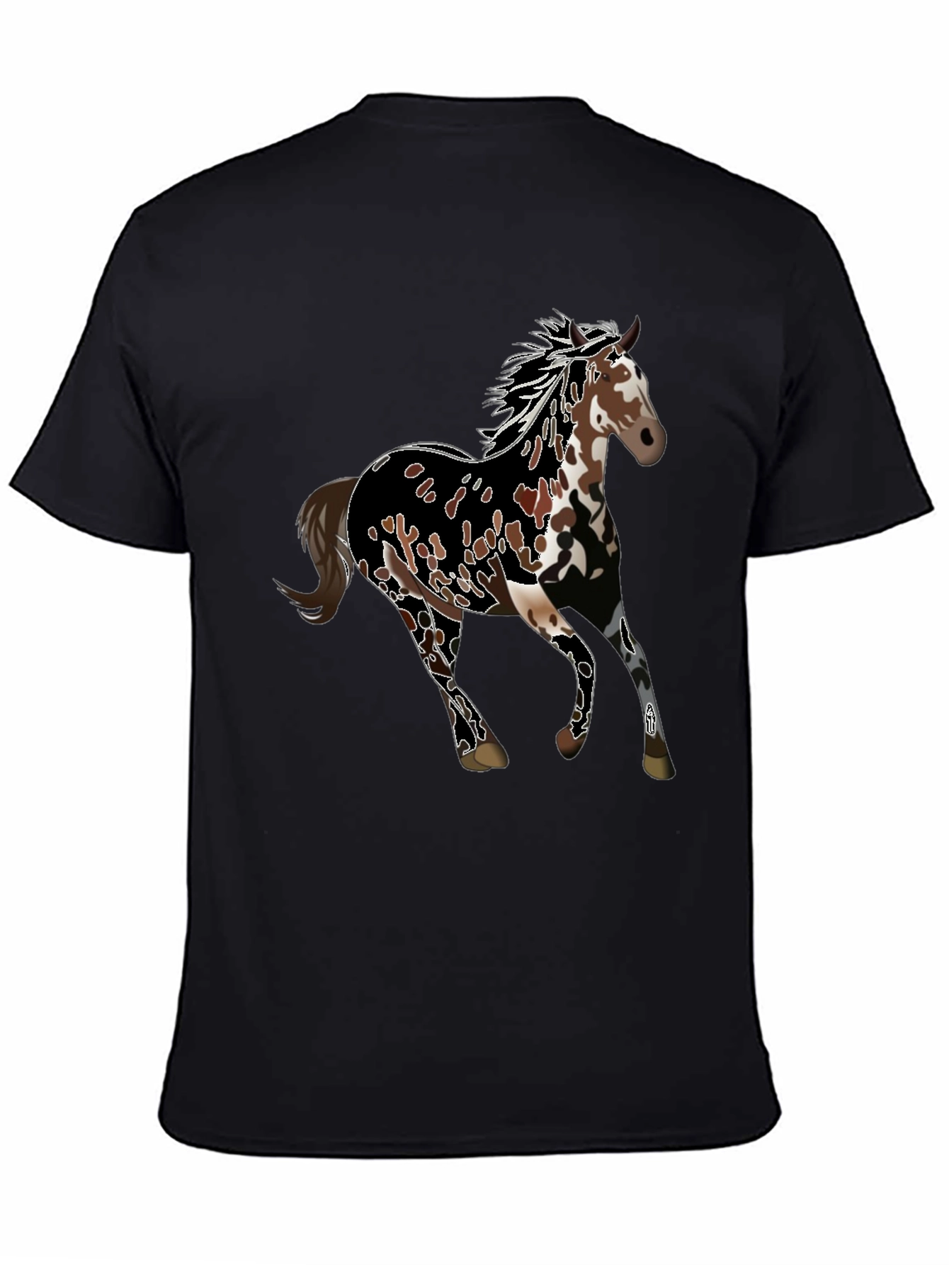 Black Horse Graphic Tee - Black Unisex T-Shirt view 4