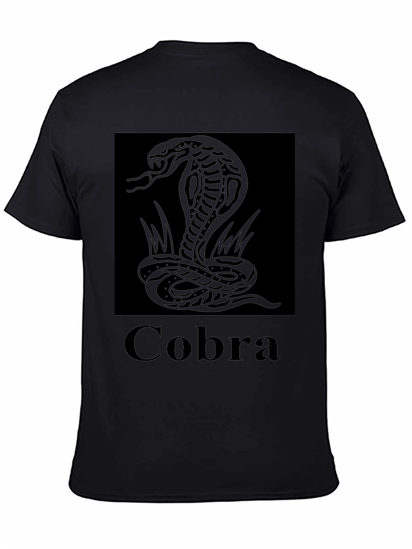 Black Cobra Graphic Tee - Men's Black T-Shirt view 4