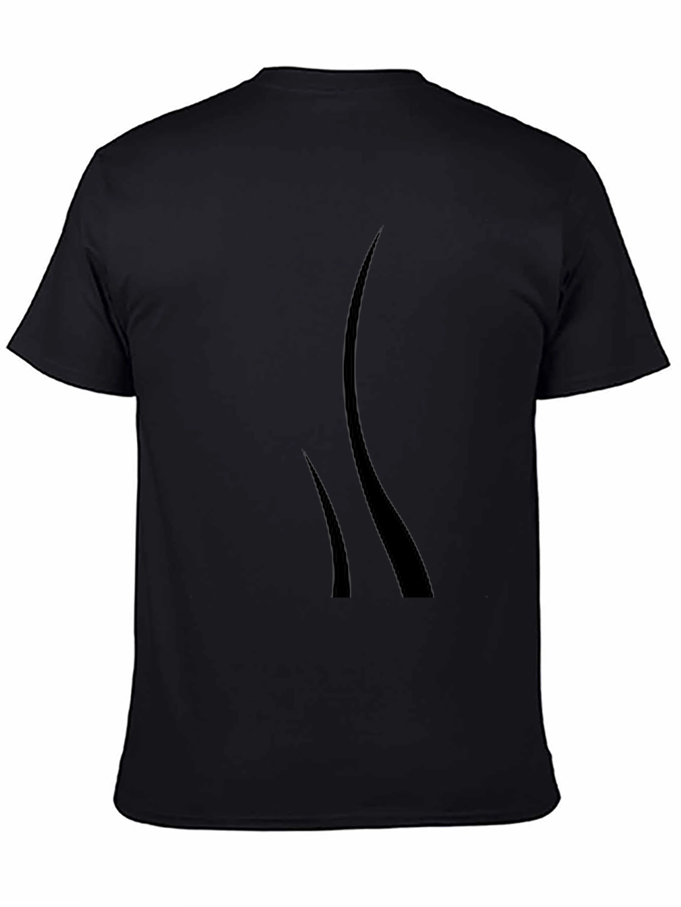 Black Men's Black Graphic Tee - Modern Design, Casual Style view 4