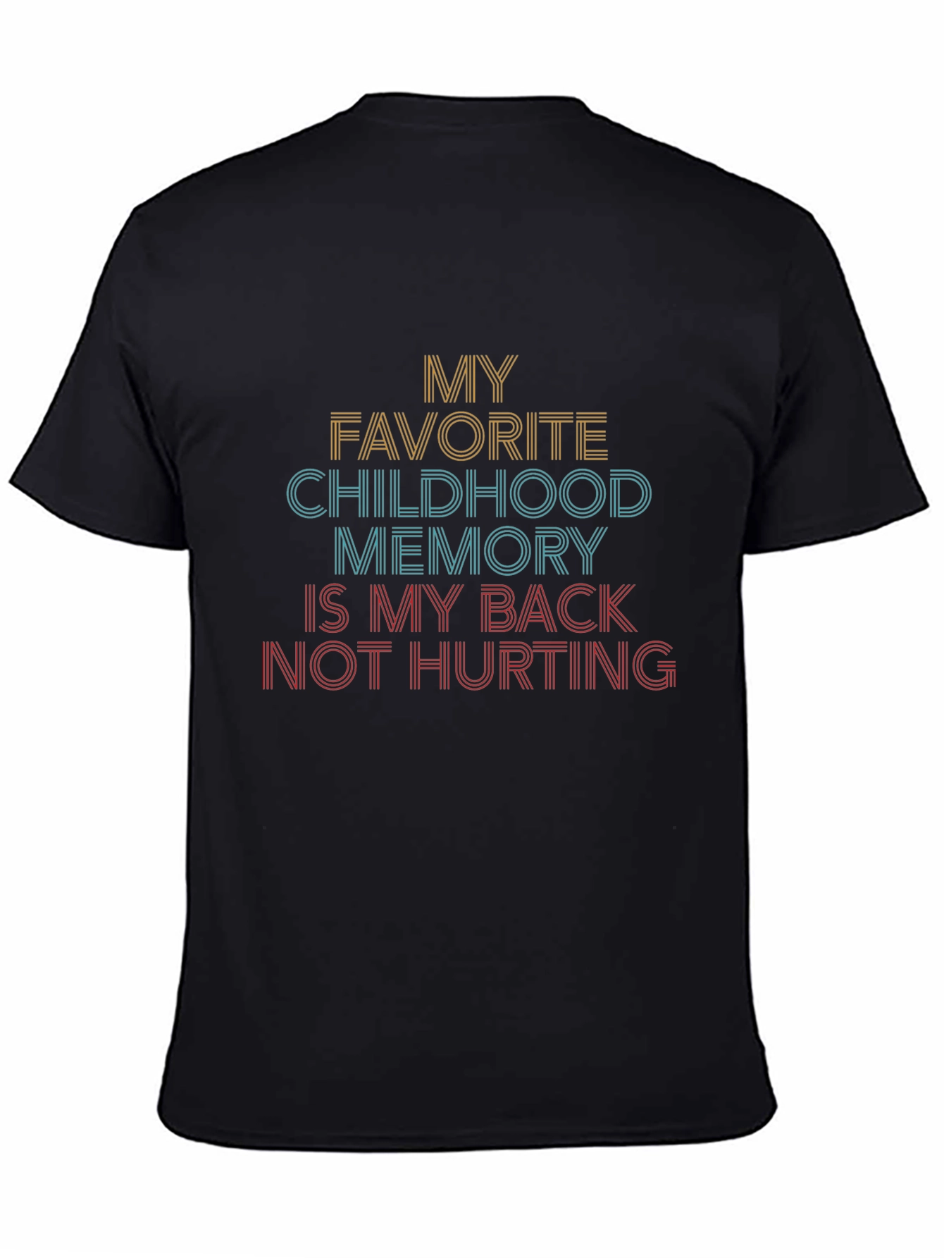 Black My Favorite Childhood Memory T-Shirt view 4