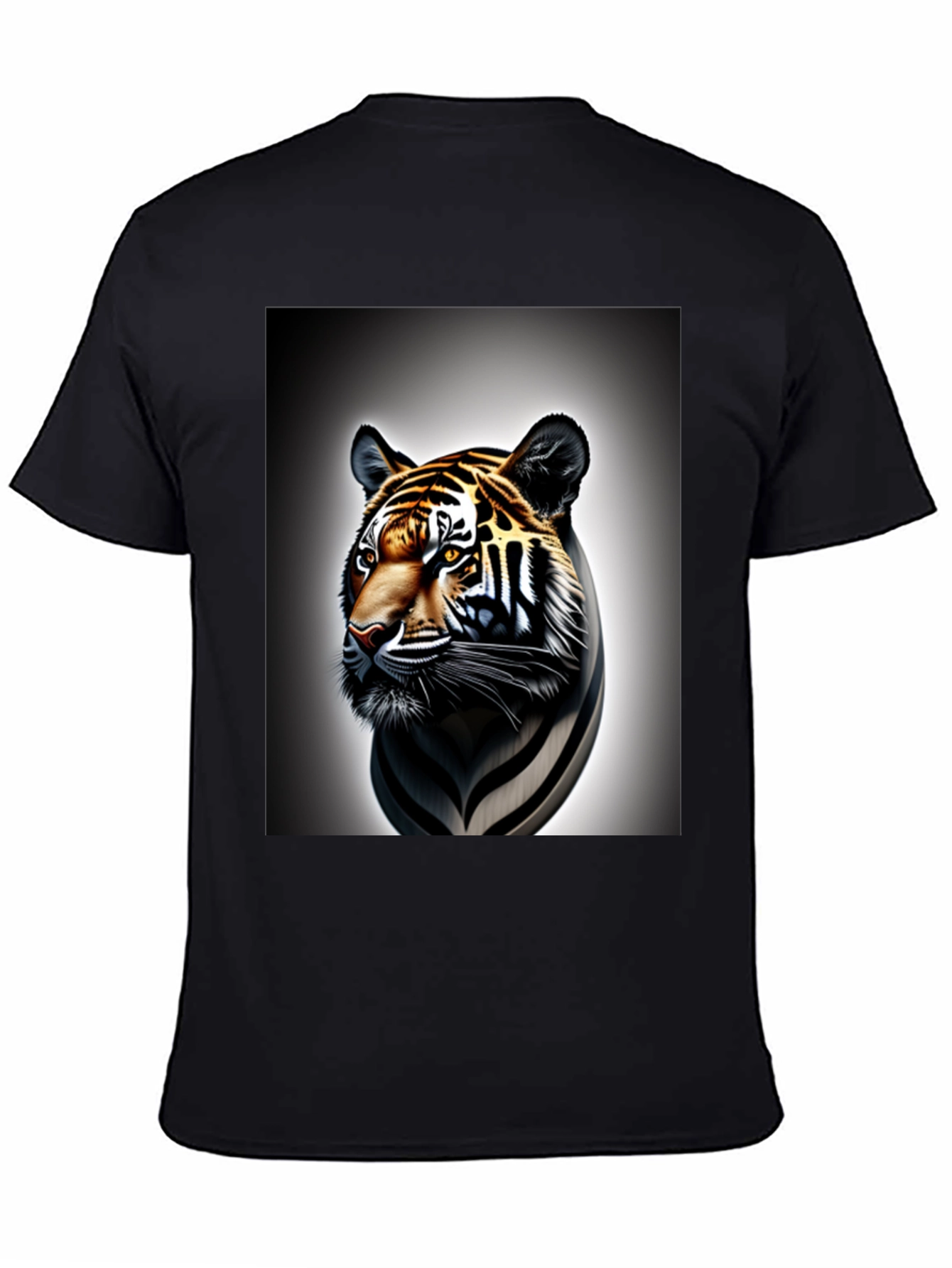 Black Tiger Graphic Tee - Cool Animal Print Shirt view 4