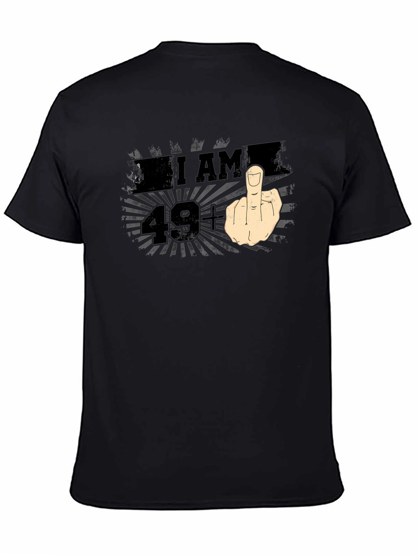 Black I AM 49+ Middle Finger Graphic T-Shirt view 4