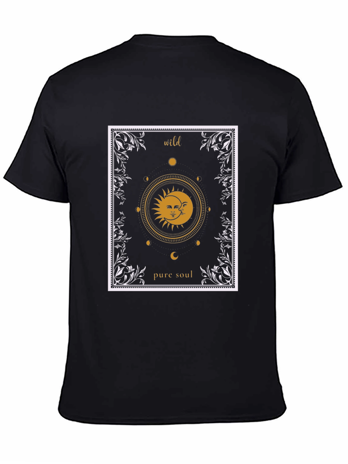 Black Wild Pure Soul Graphic T-Shirt view 4