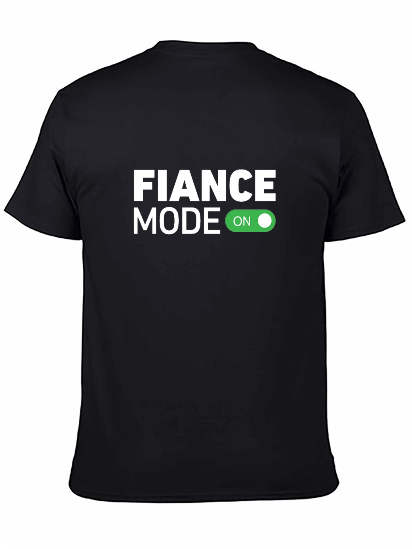 Black Fiance Mode ON Black T-Shirt view 4