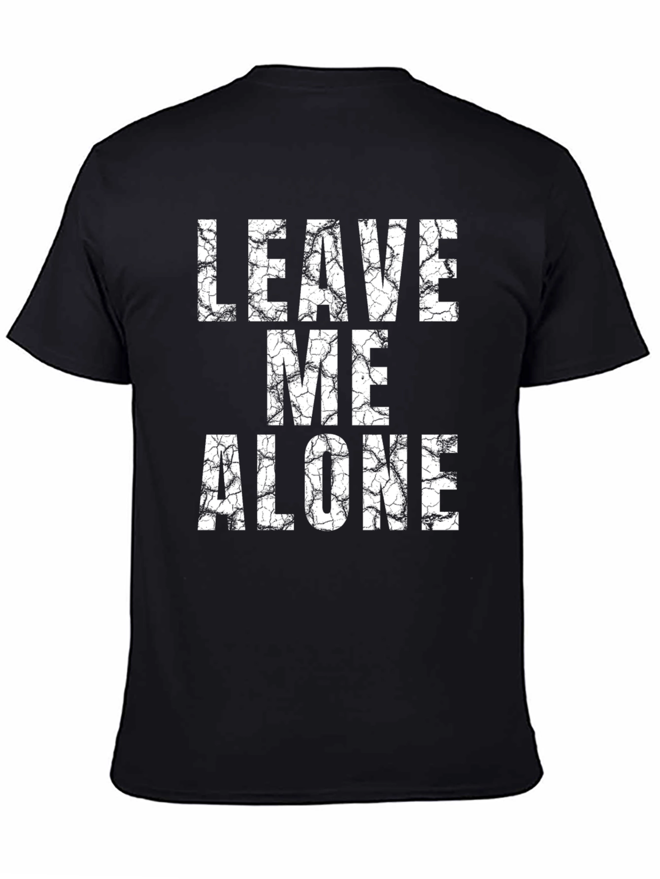 Black Leave Me Alone Graphic Tee - Black T-Shirt view 4