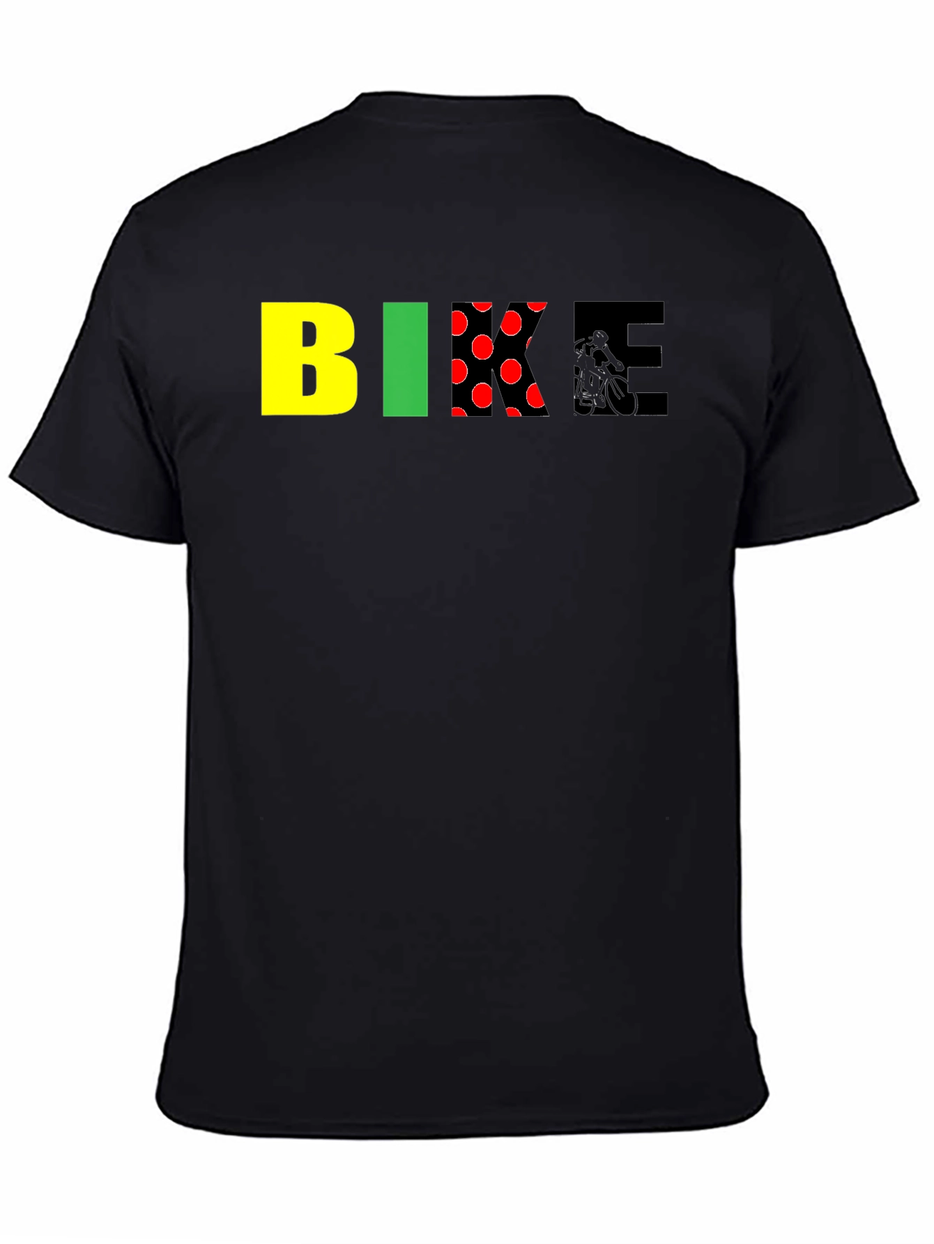 Black Bike Graphic Tee - Black Cotton Blend view 4