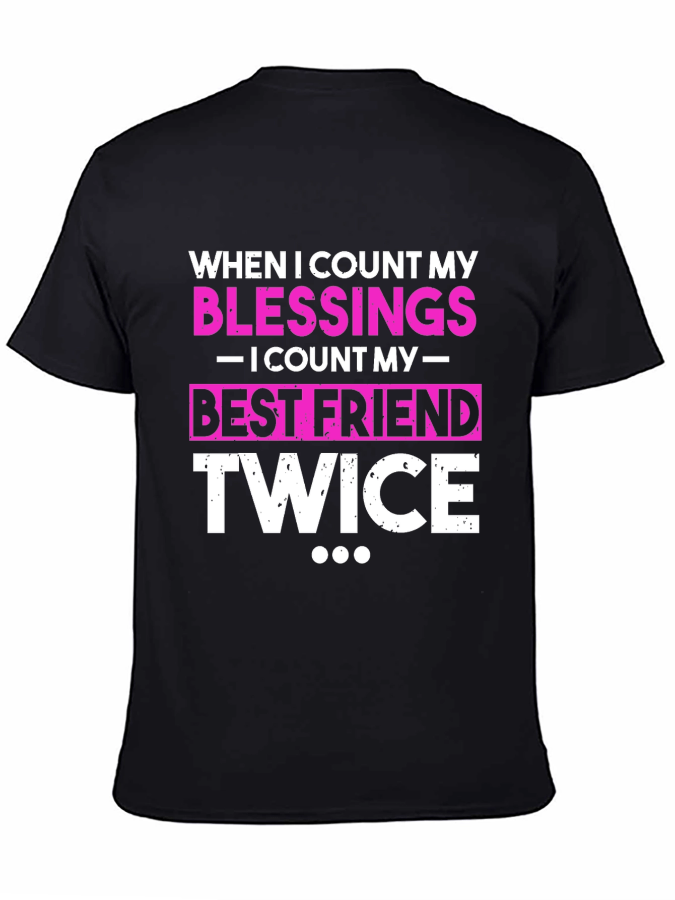 Black Blessings Best Friend Twice Black T-Shirt view 4