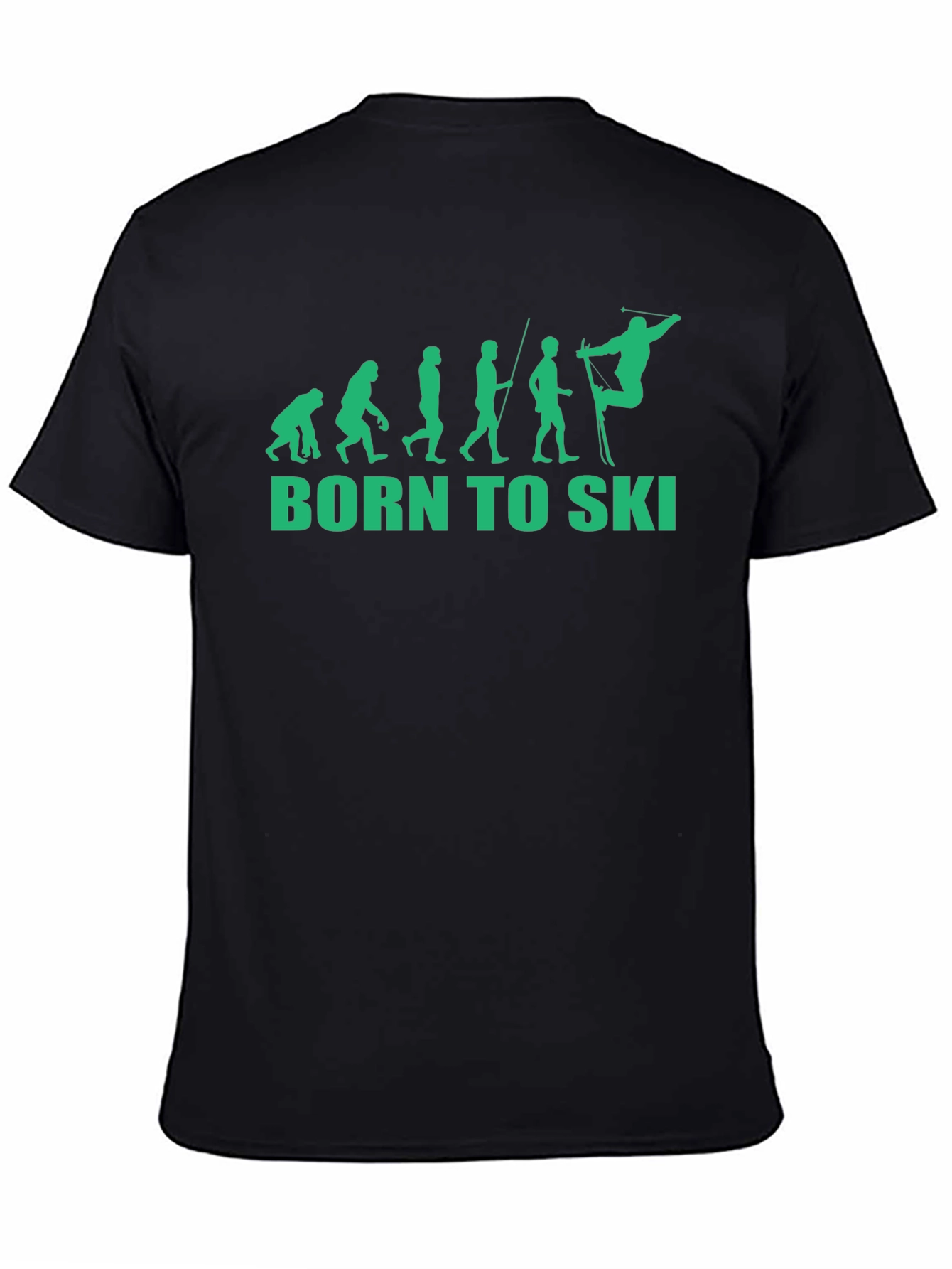 Black Born to Ski Evolution T-Shirt view 4