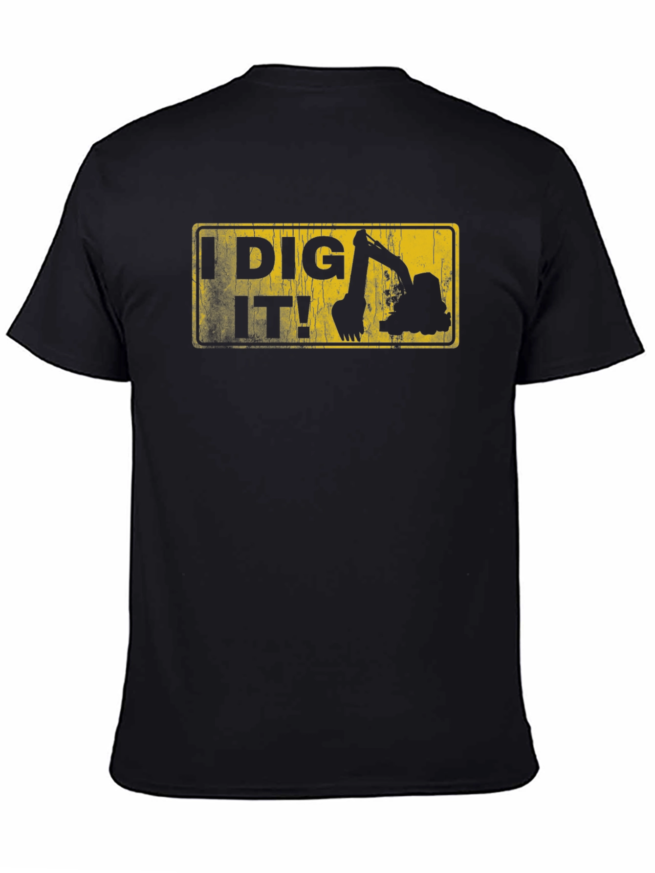 Black I Dig It! Excavator Graphic Tee - Black view 4