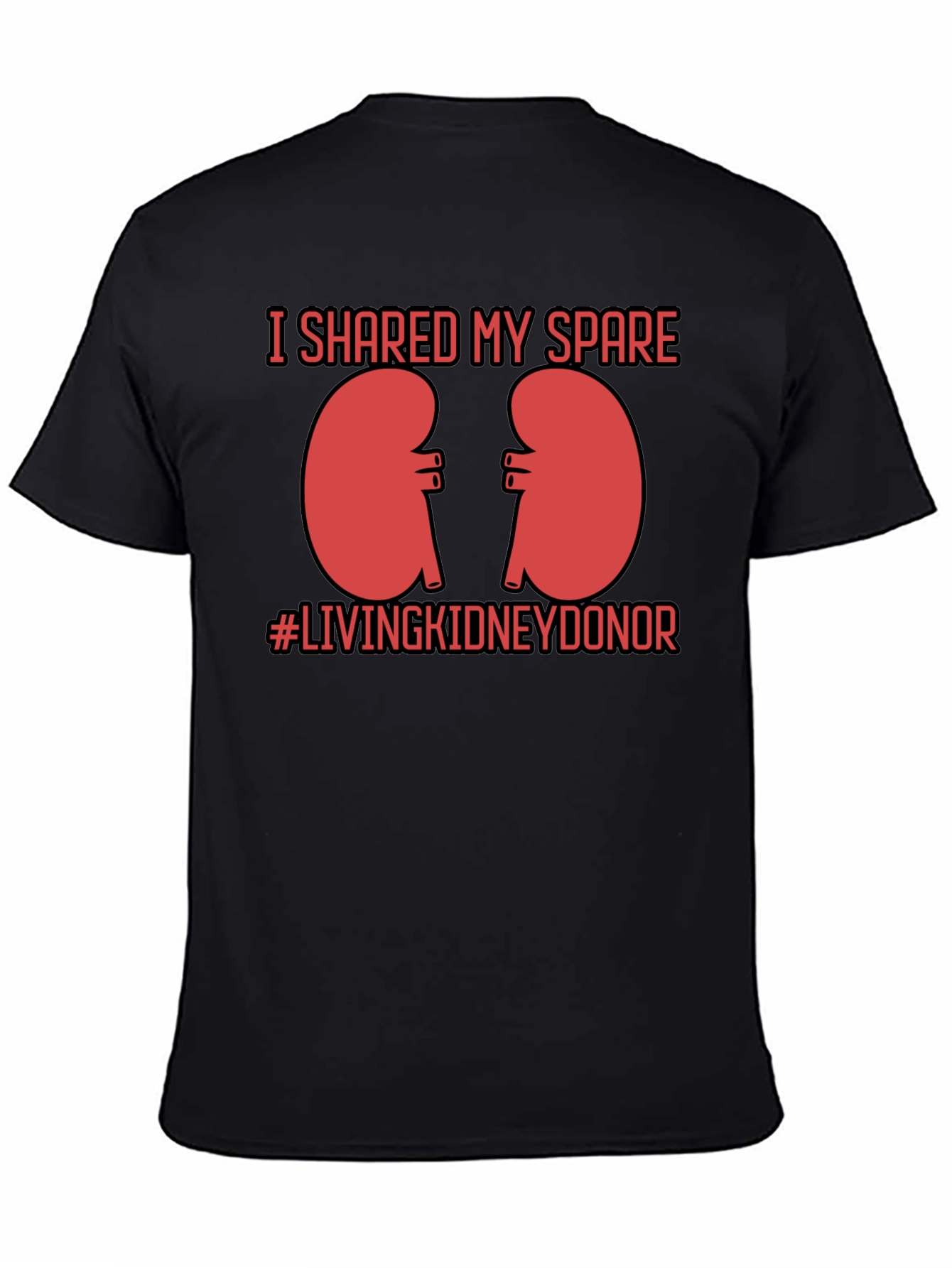 Black Kidney Donor Awareness T-Shirt view 4