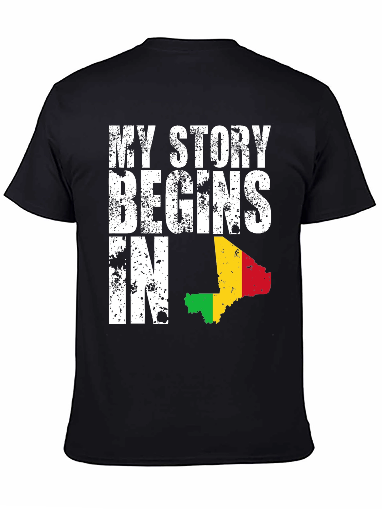 Black My Story Begins In - Country Pride T-Shirt view 4