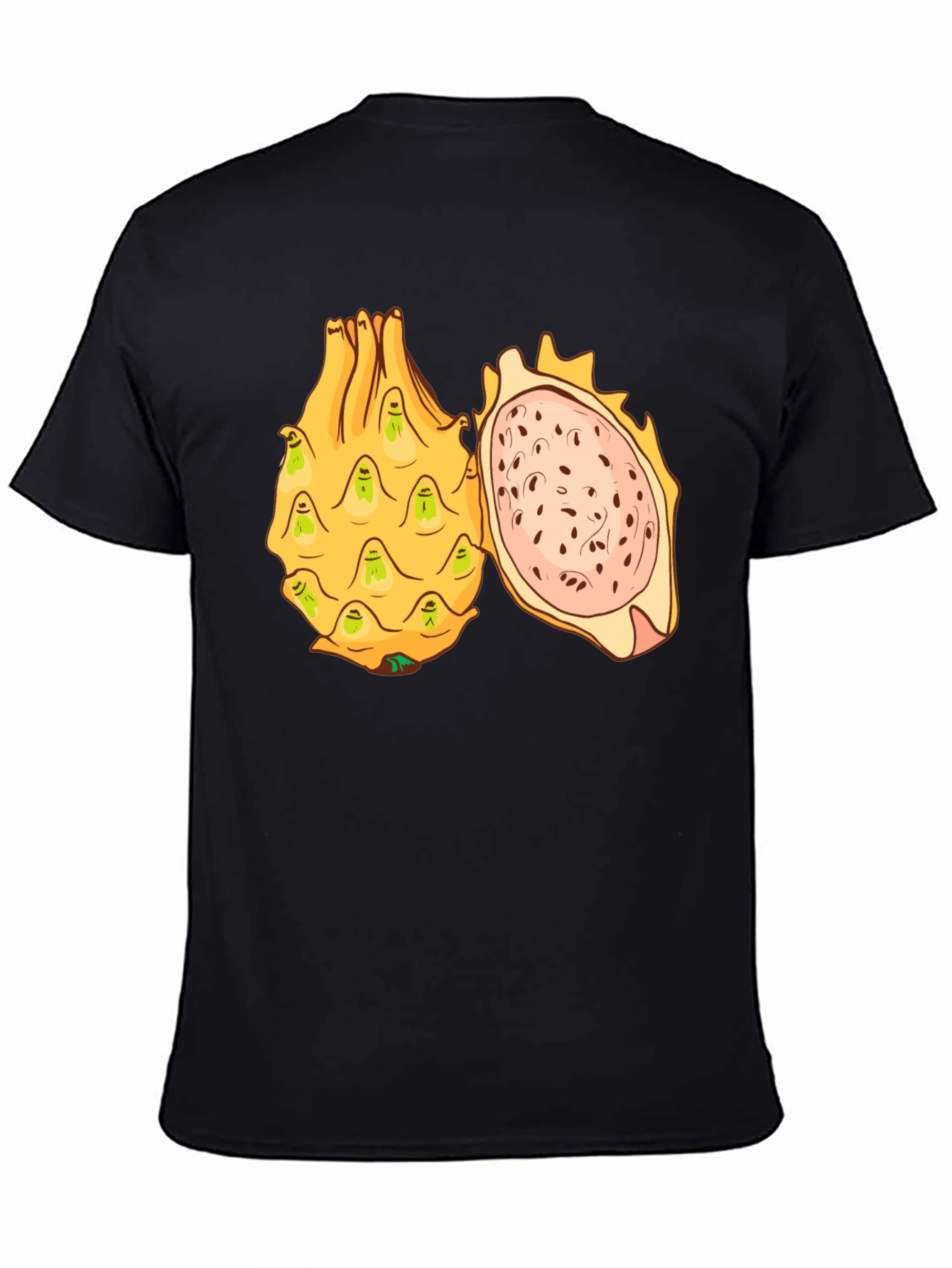 Black Dragon Fruit Graphic T-Shirt - Unique Fruit Design view 4