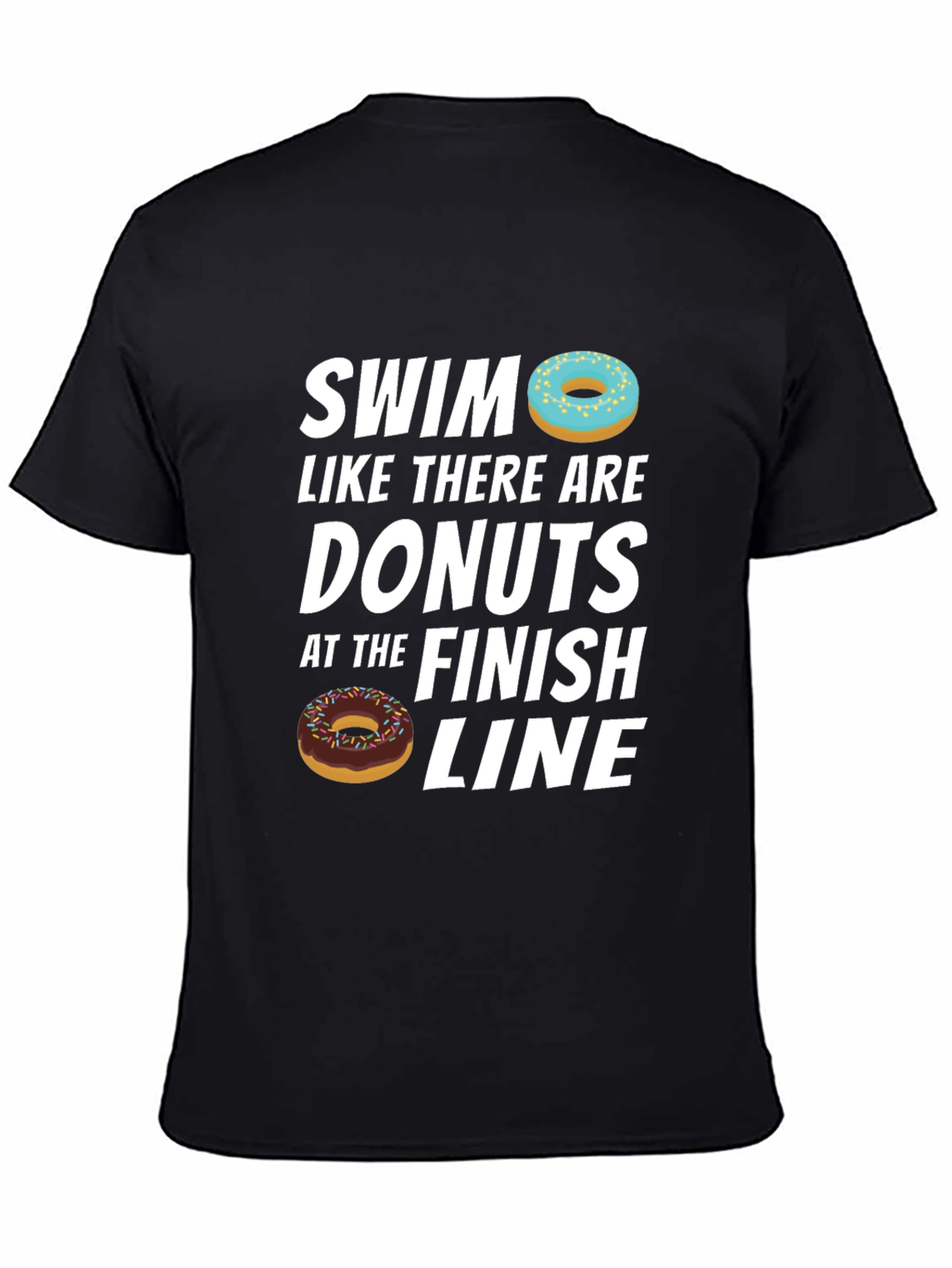 Black Swim for Donuts T-Shirt view 4