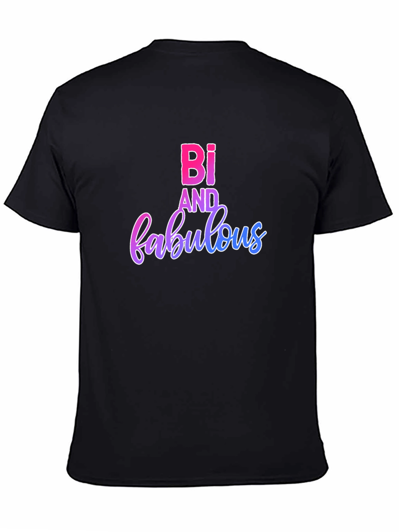 Black Bi and Fabulous Pride T-Shirt view 4