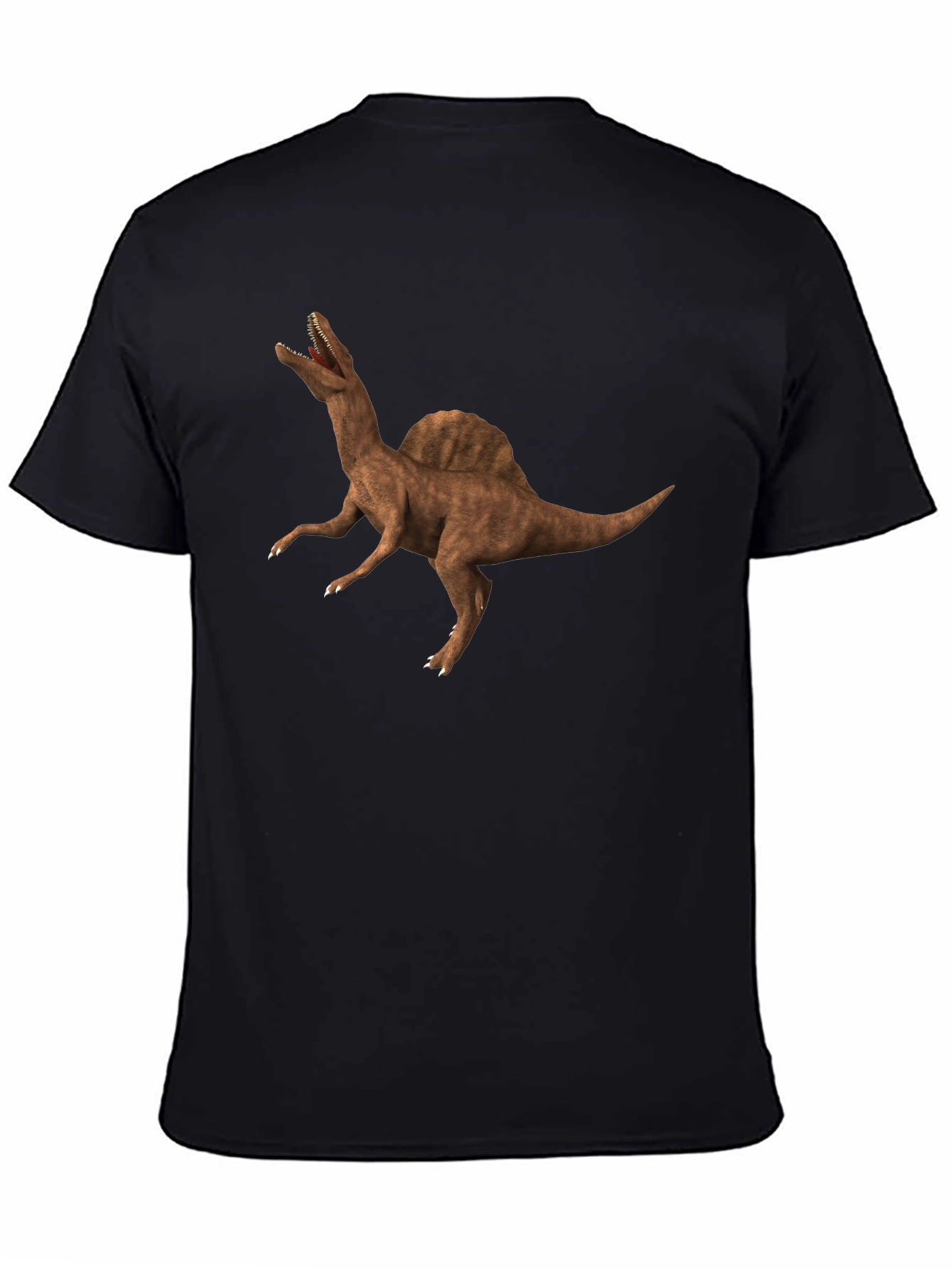 Black Dinosaur Print Black Tee view 4