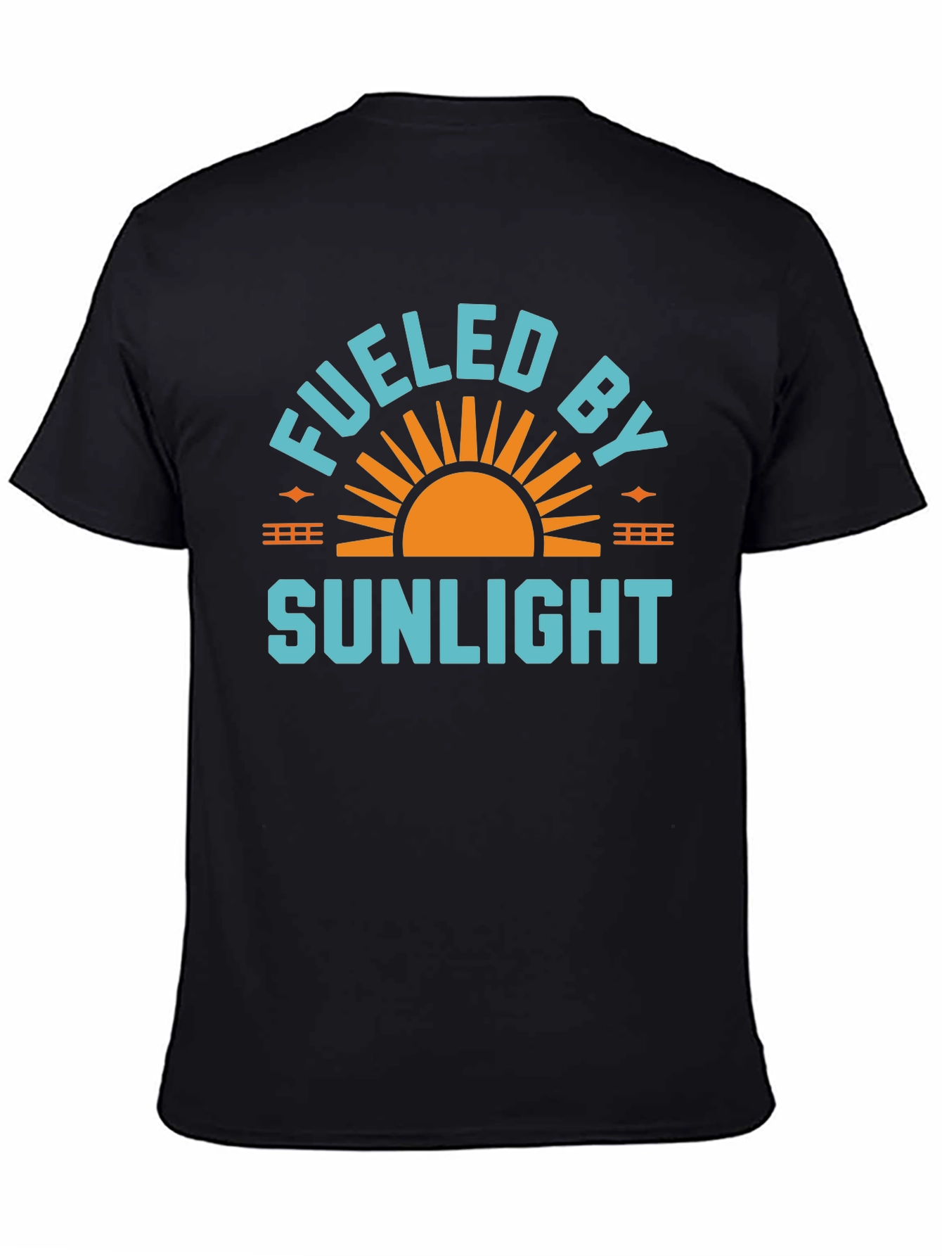 Black Fueled By Sunlight Graphic Tee - Black Casual Shirt view 4