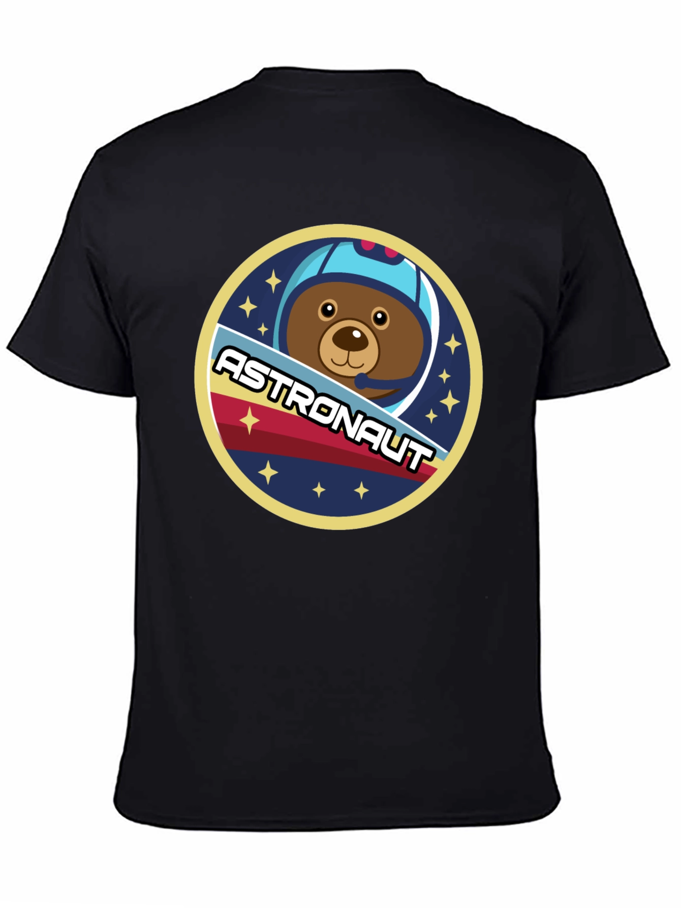 Black Astronaut Bear T-Shirt - Space Adventure view 4