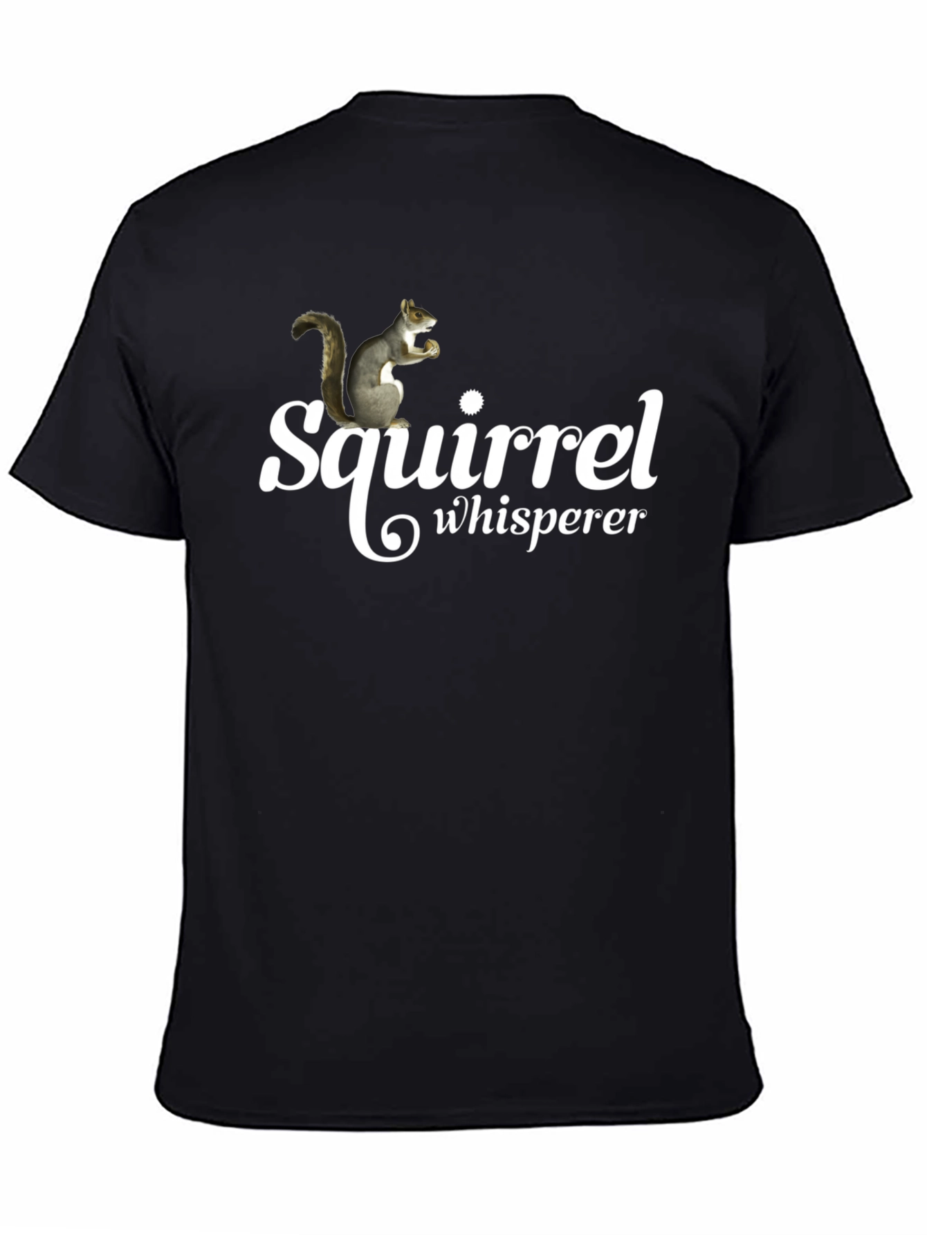 Black Squirrel Whisperer Graphic T-Shirt - Black view 4