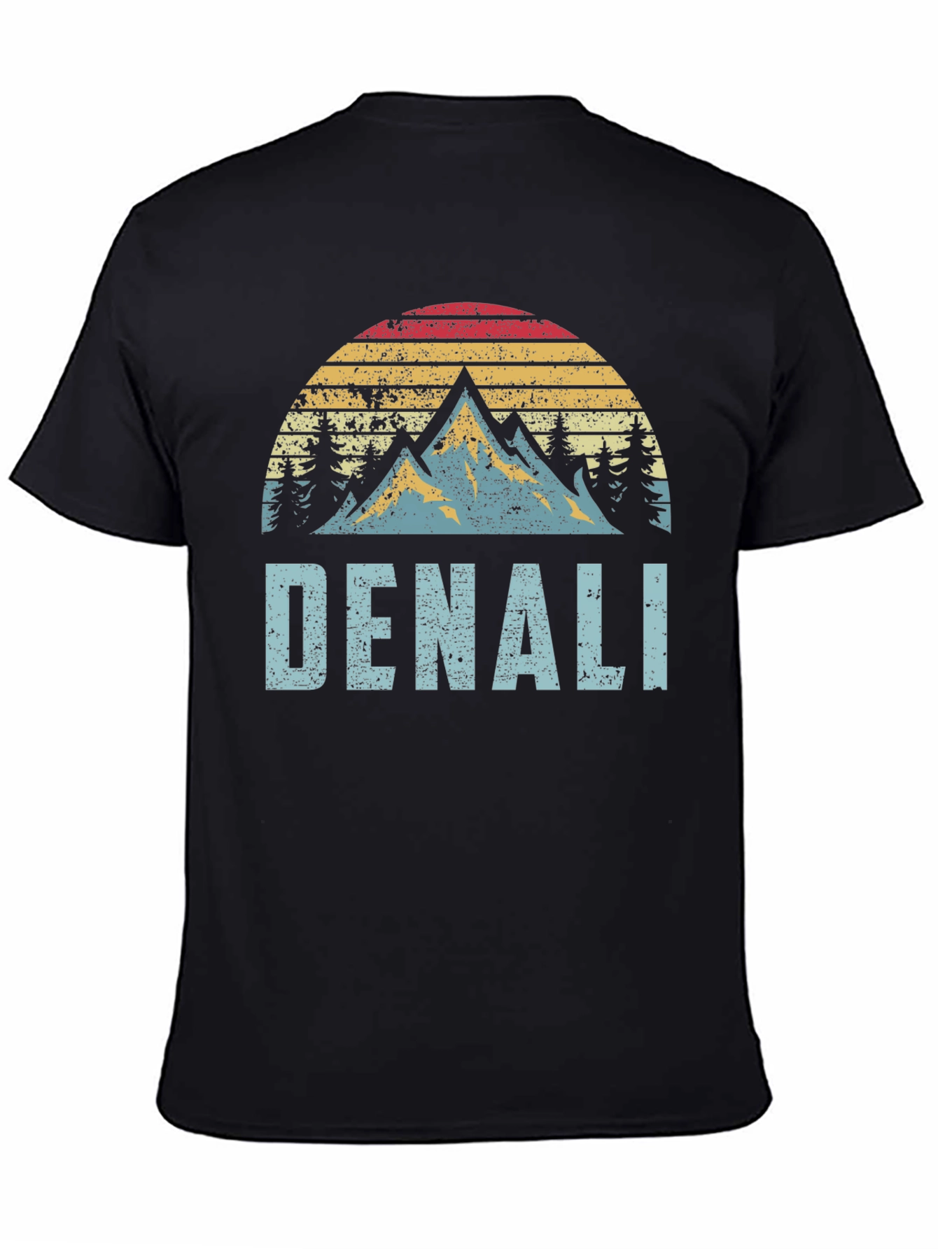 Black Vintage Denali T-Shirt | Mountain Graphic Tee view 4