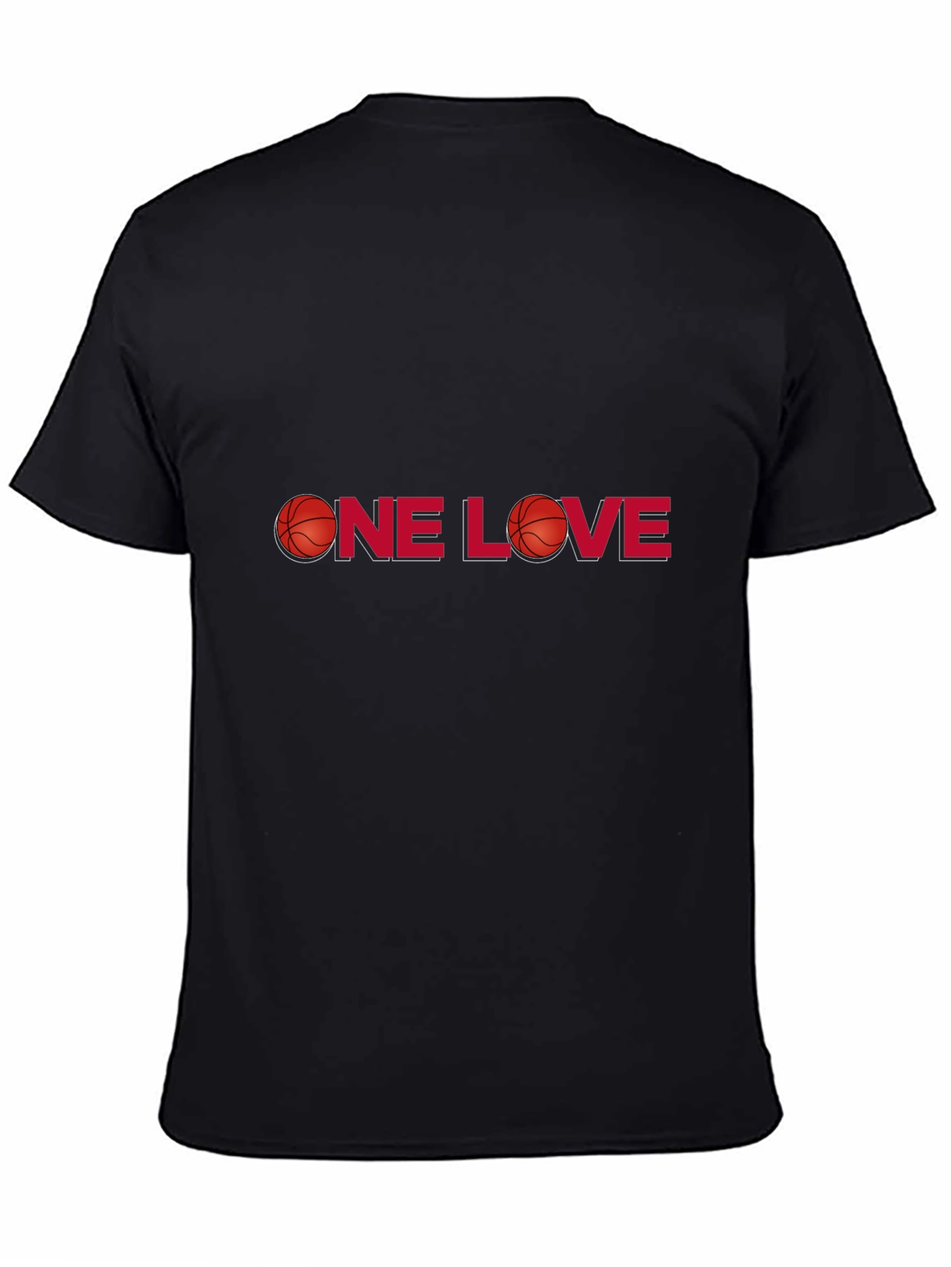 Black One Love Basketball Graphic Tee - Stylish & Trendy view 4