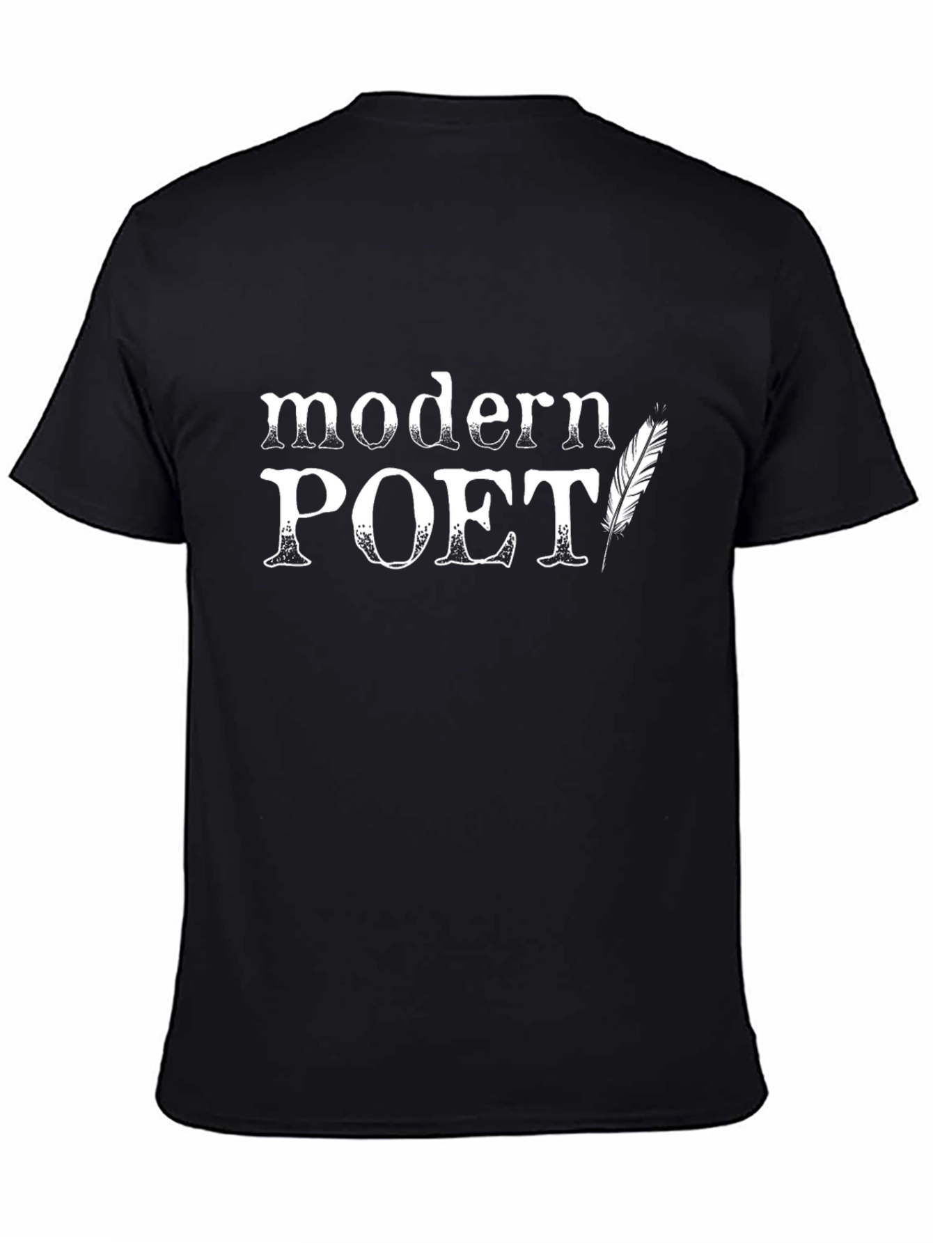 Black Modern Poet Black Cotton Graphic Tee view 4