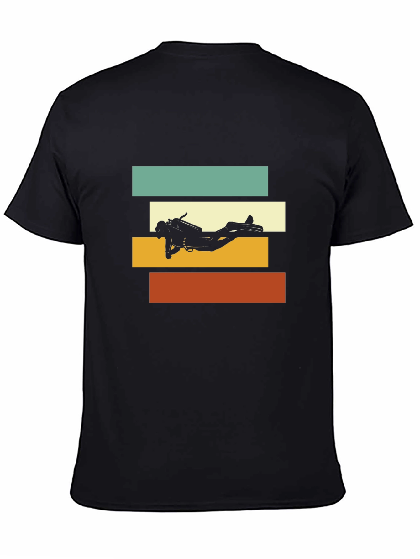 Black Diver Silhouette Graphic Tee view 4