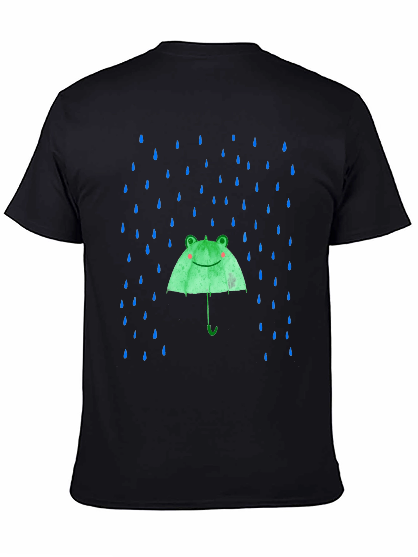 Black Frog Umbrella T-Shirt - Fun Rain Protection view 4