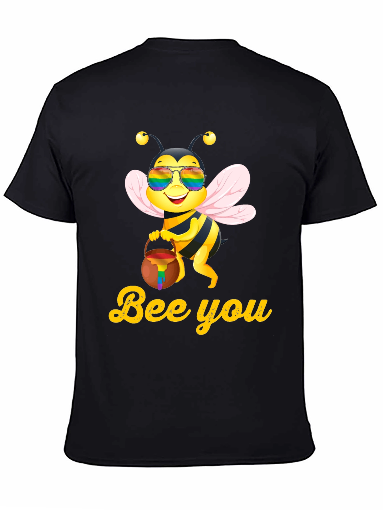 Black Bee You Pride T-Shirt - LGBTQ+ Support view 4