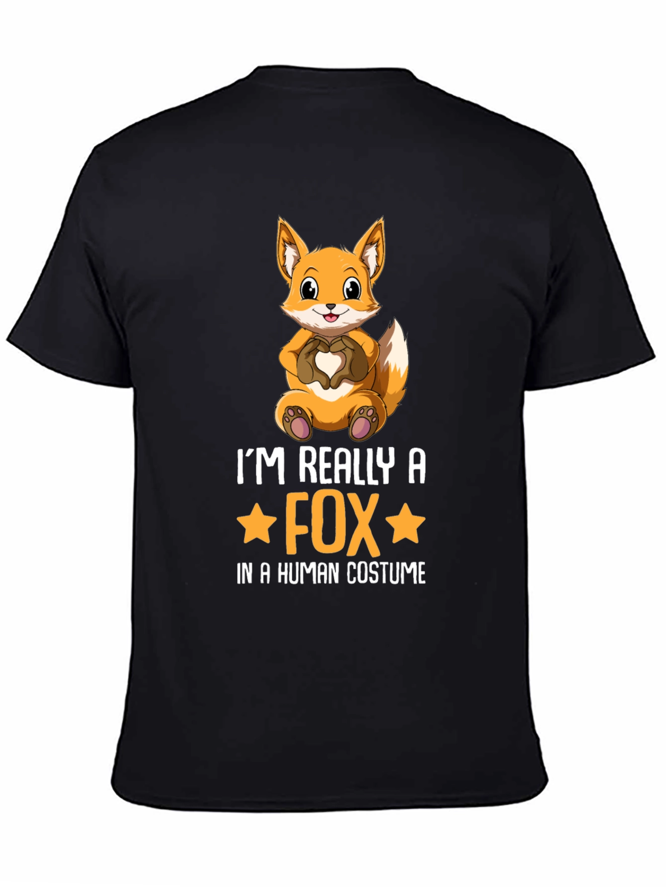 Black I'm Really a Fox T-Shirt view 4