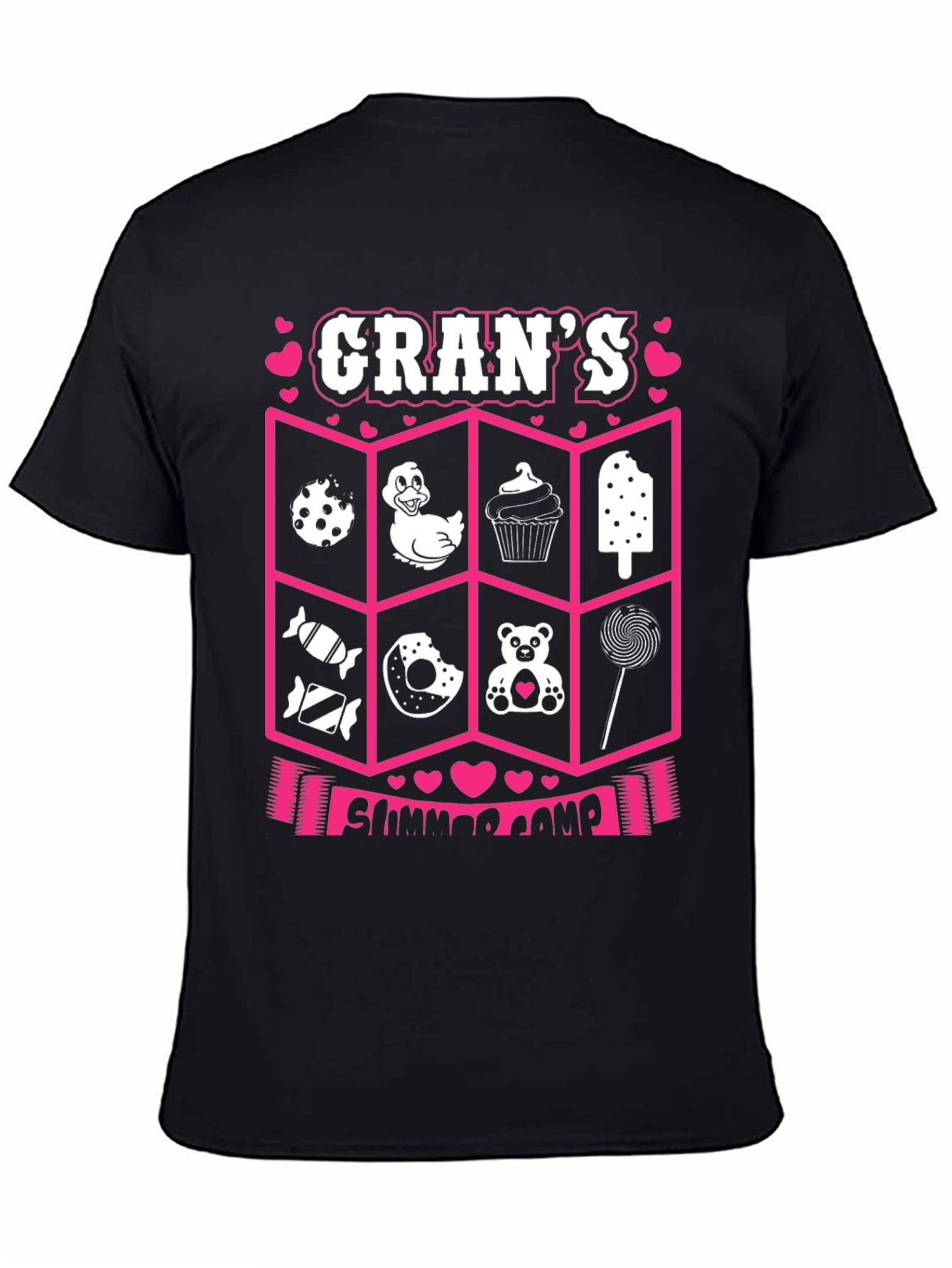 Black Gran's Summer Camp T-Shirt - Fun & Festive view 4