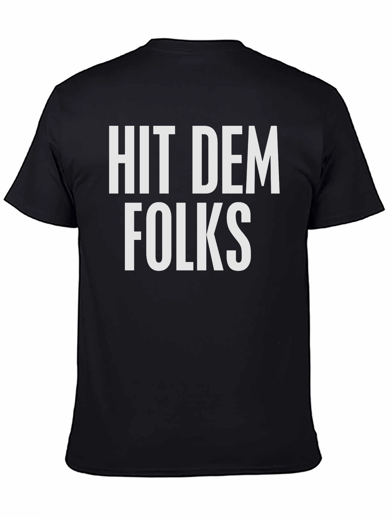 Black Hit Dem Folks Graphic Tee - Black Cotton Blend view 4