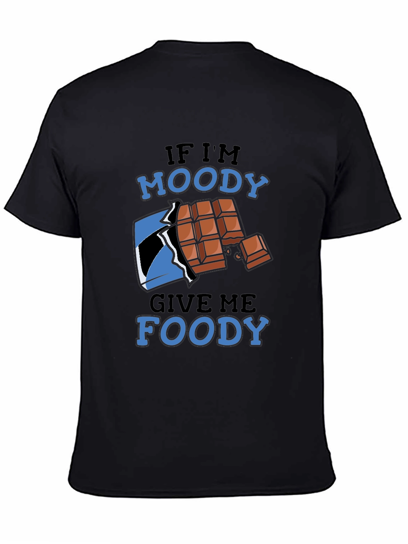 Black Moody Foody Chocolate Lover T-Shirt view 4