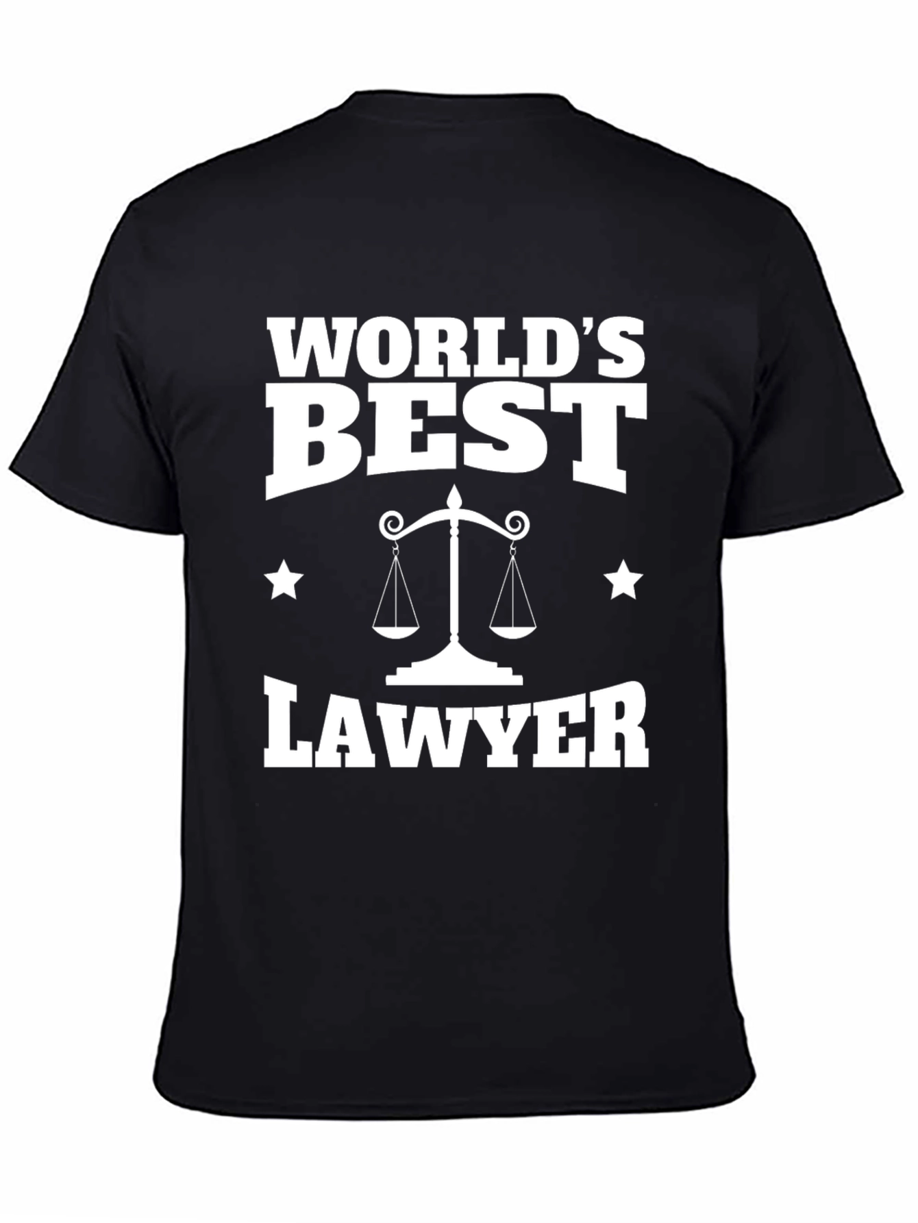 Black World's Best Lawyer T-Shirt - Gift for Attorneys view 4