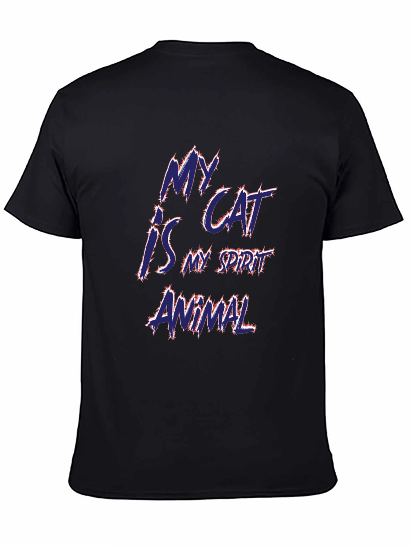Black My Cat is My Spirit Animal Graphic Tee view 4