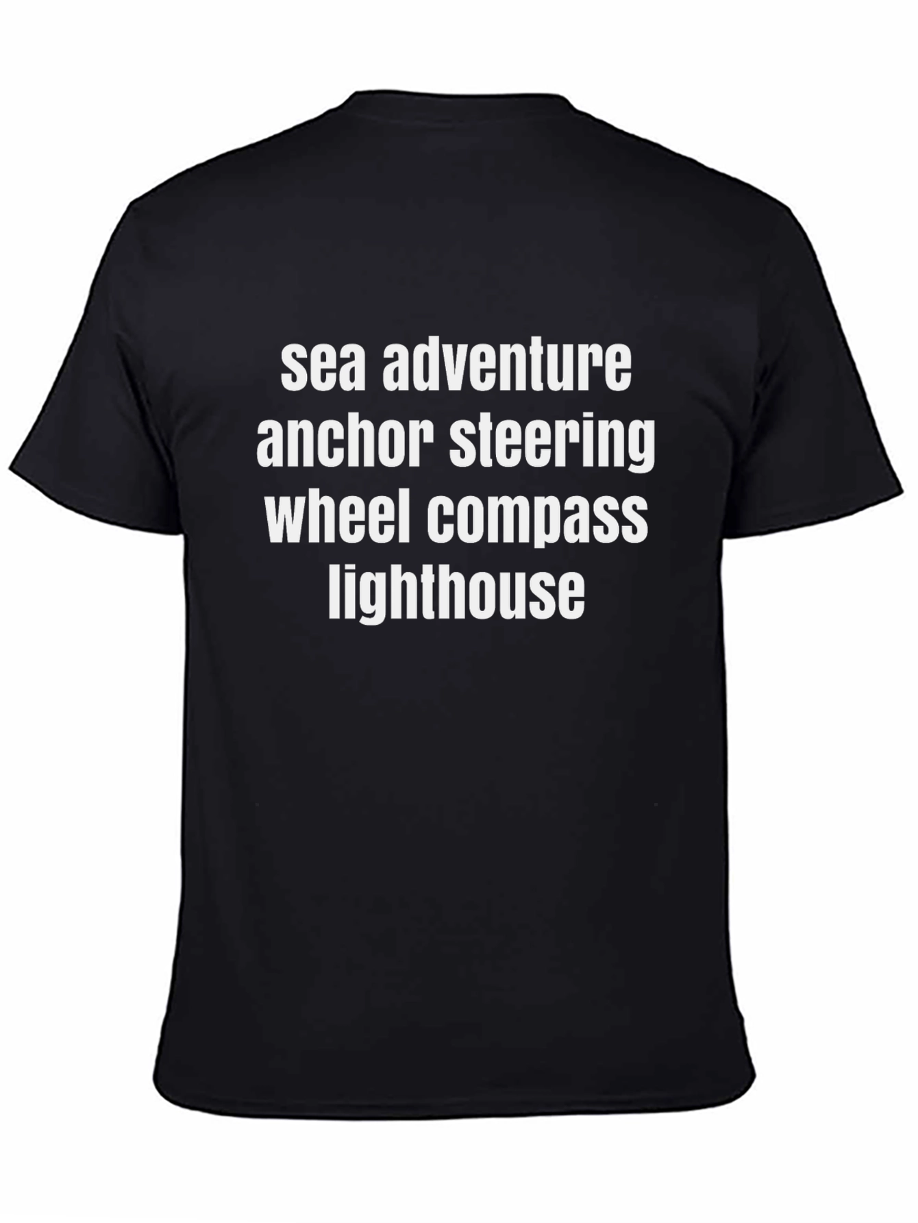 Black Nautical Theme Graphic T-Shirt - Sea Adventure view 4