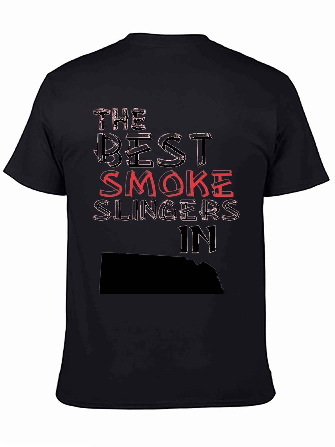 Black Best Smoke Slingers T-Shirt Novelty Graphic Tee view 4