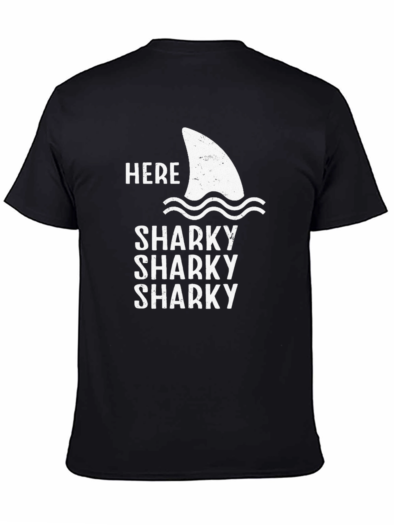 Black Here Sharky Sharky Sharky Black T-Shirt view 4