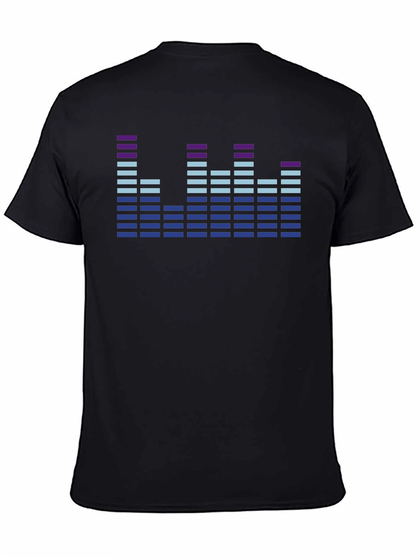 Black Sound Wave Graphic Tee - Modern Music Lover T-Shirt view 4