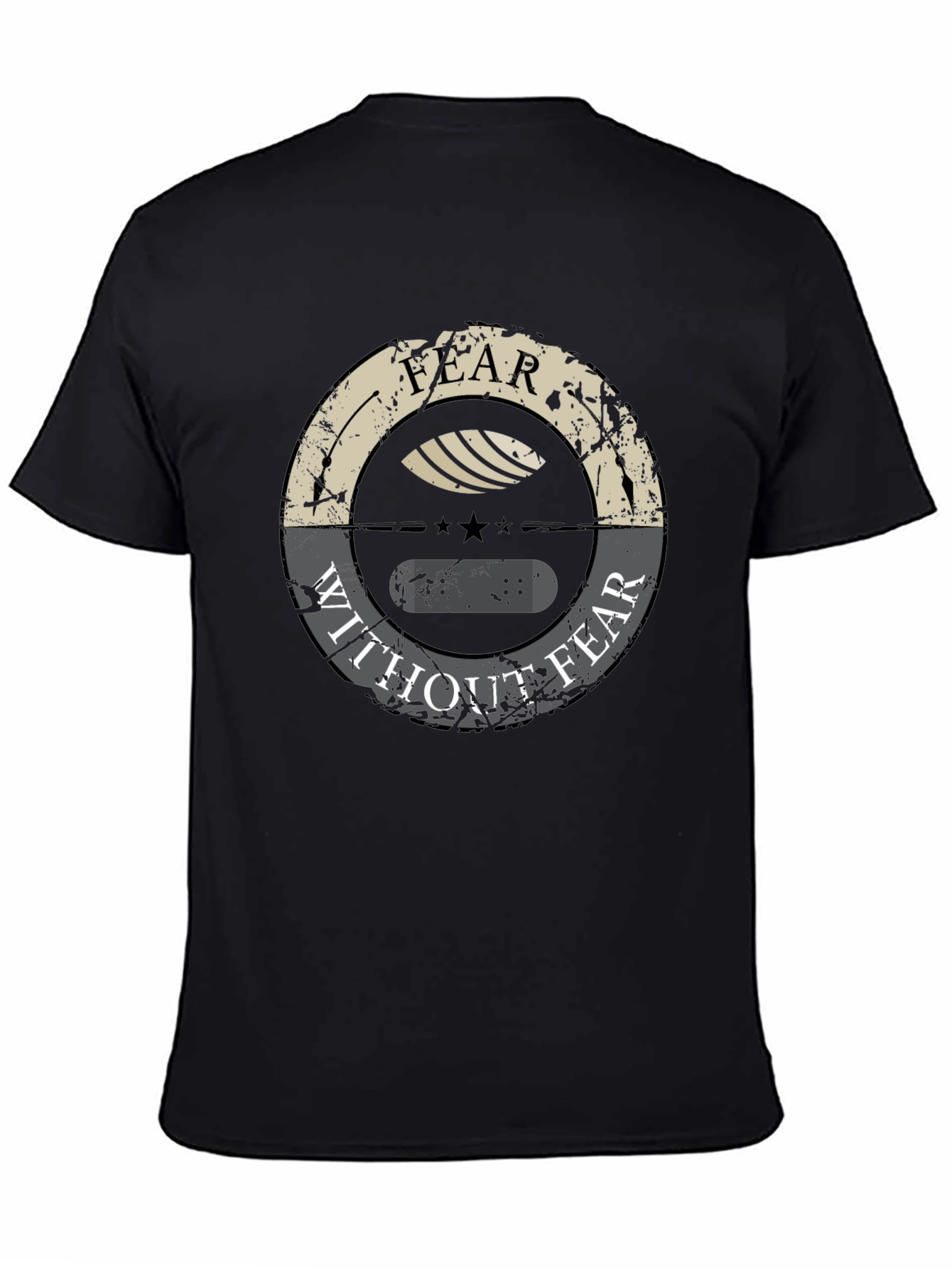 Black Fear Without Fear Graphic Tee - Premium Cotton view 4
