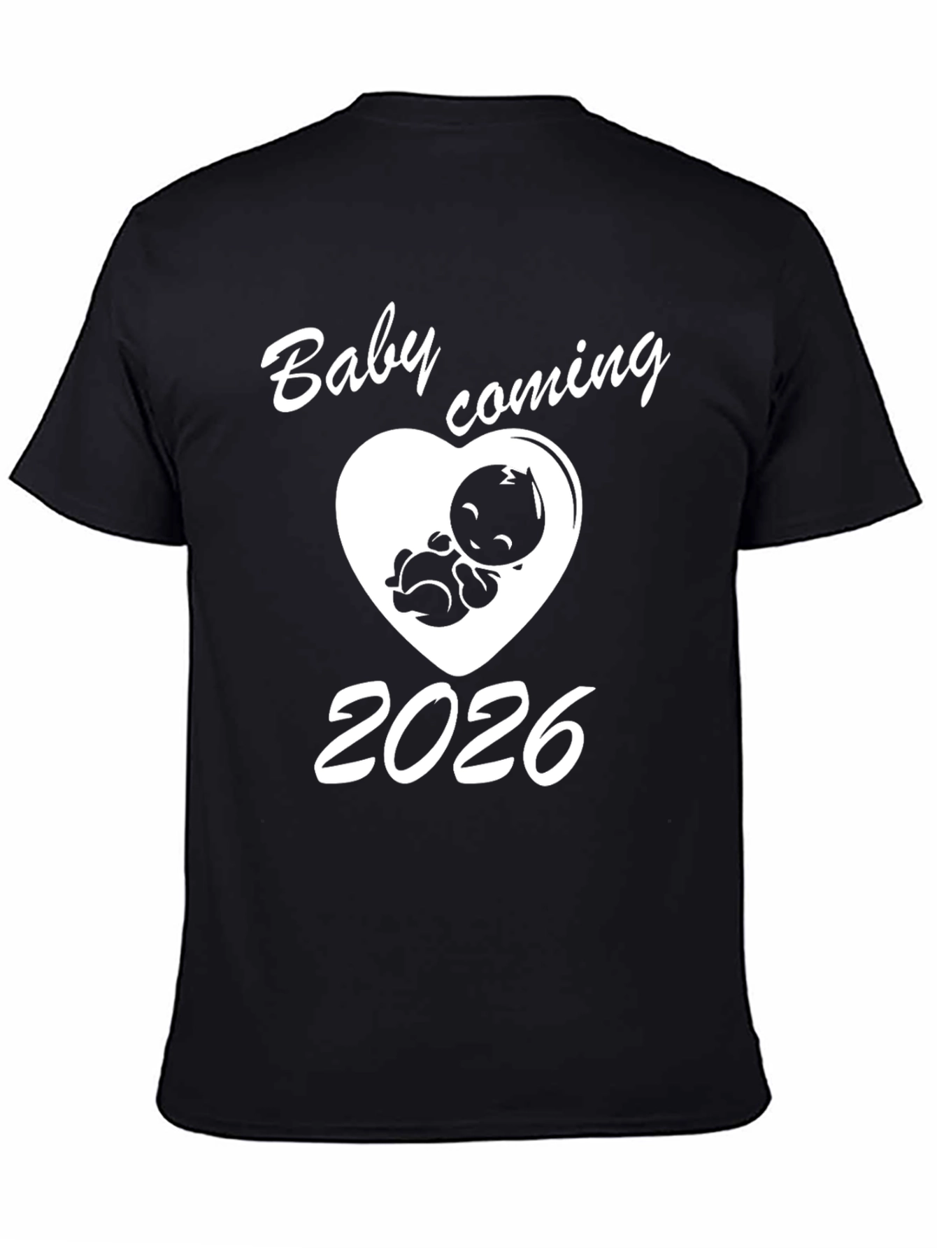 Black Baby Coming 2026 T-Shirt - Future Parents Tee view 4