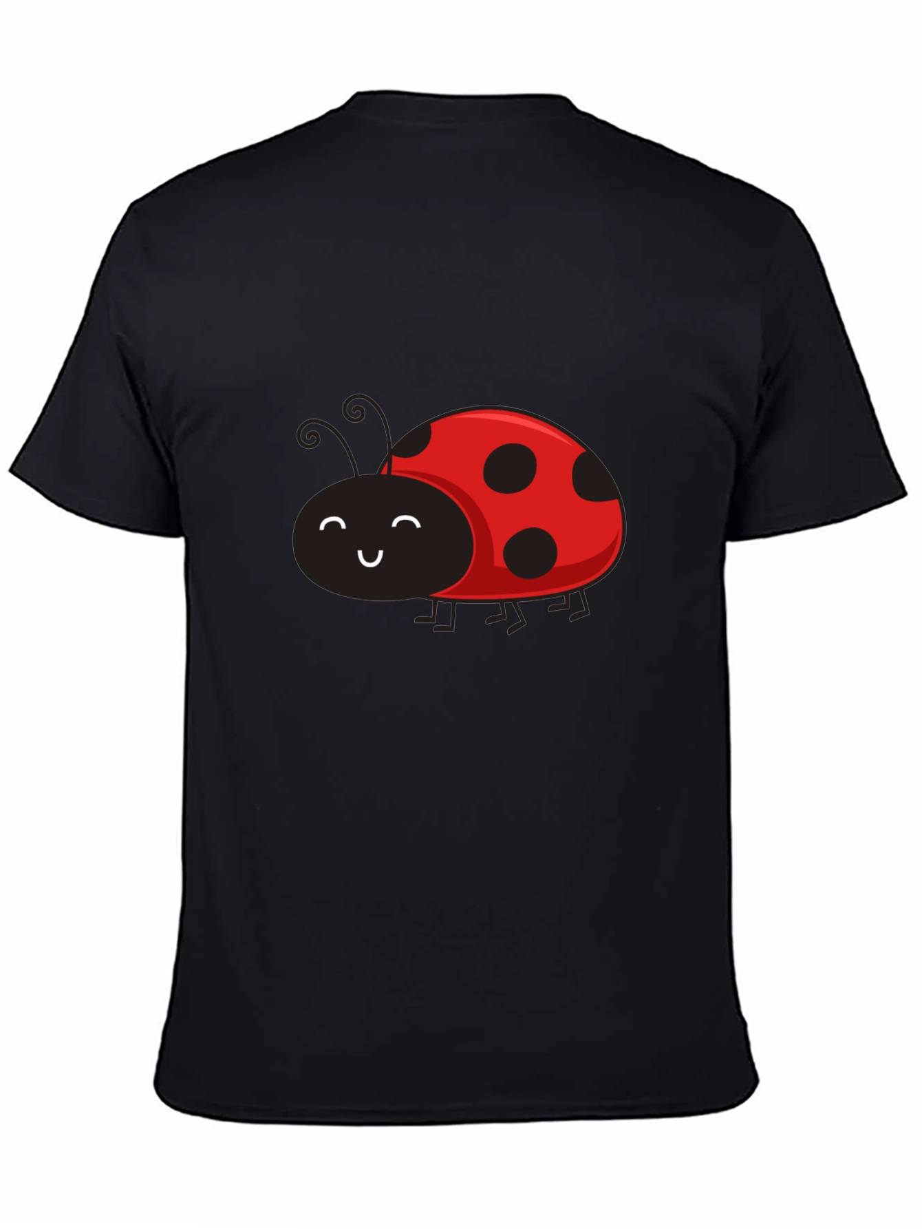 Black Ladybug Graphic Tee - Soft Cotton Blend view 4