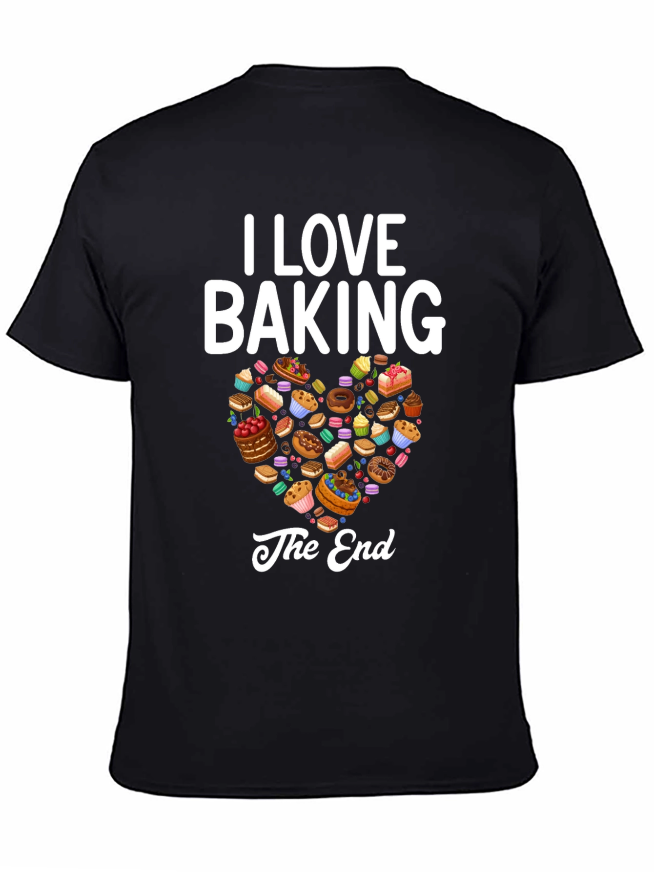 Black I Love Baking Graphic T-Shirt view 4