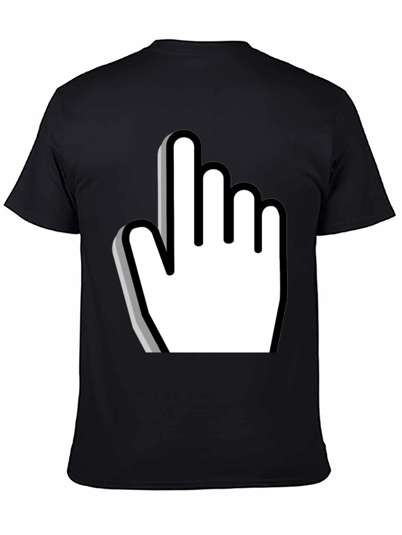Black Pointer Graphic Tee - Novelty Design view 4
