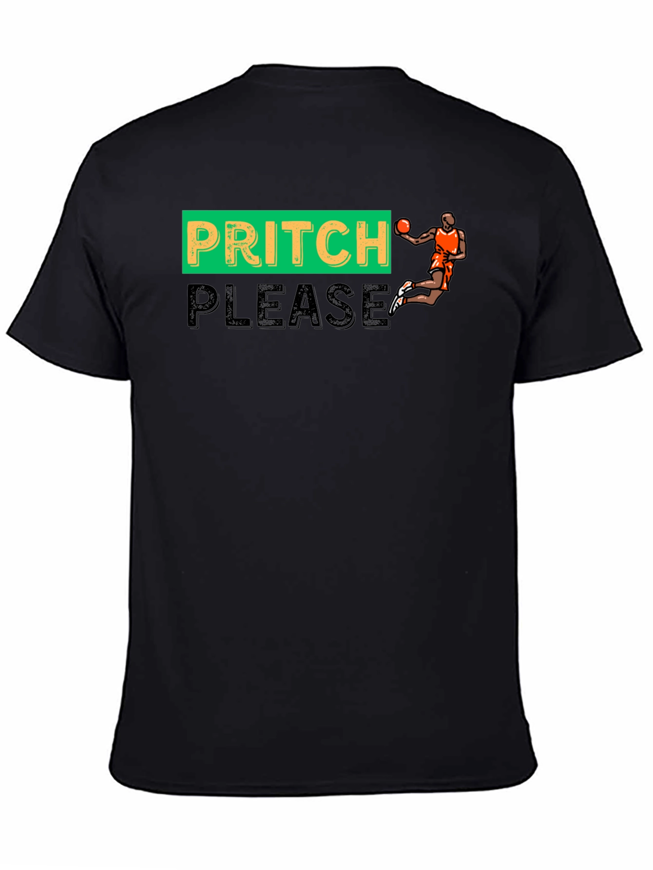 Black Pritch Please Graphic T-Shirt view 4